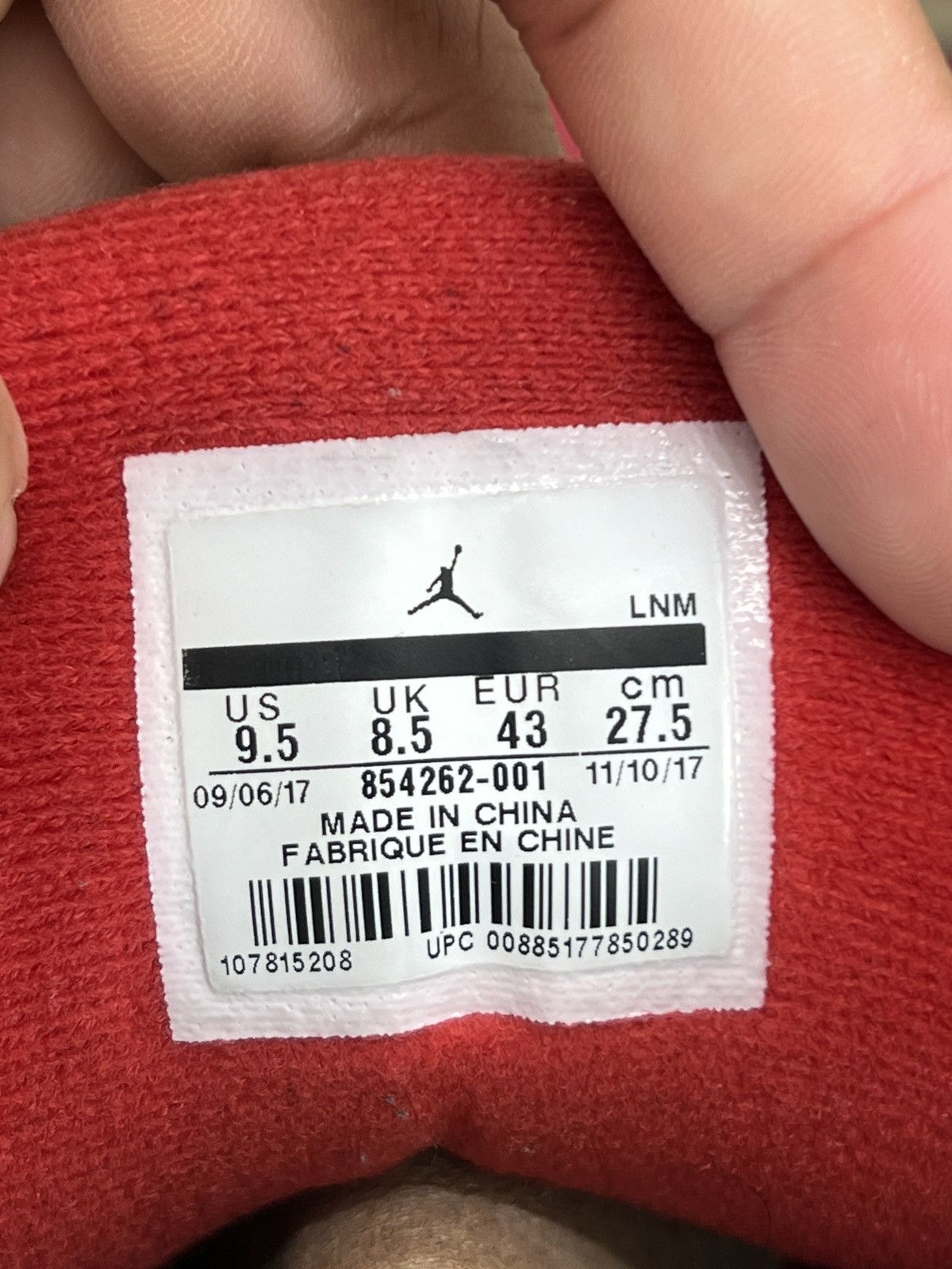 Jordan Brand Air Jordan 3 Black Cement Size 9.5 (2018) Size US 9.5 / EU 42-43 - 9 Thumbnail