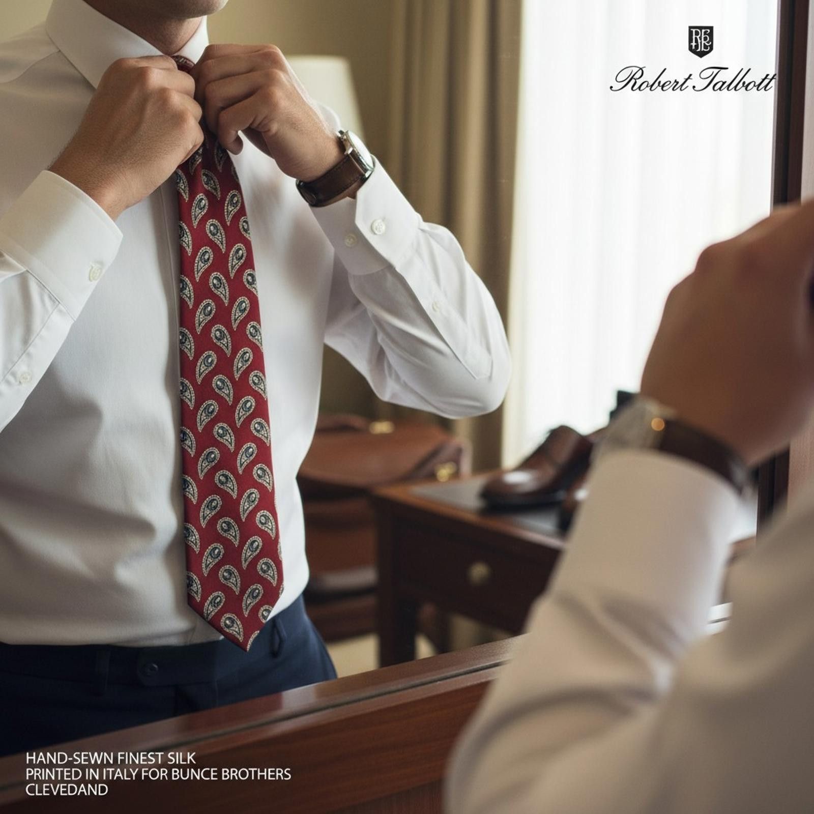 Robert Talbott Robert Talbott Hand-Sewn Silk Paisley Tie - Red Size ONE SIZE - 1 Thumbnail