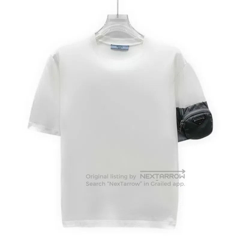 Prada Prada White pocket triangle cotton round-neck short-sleeve Size US XS / EU 42 / 0 - 1 Thumbnail