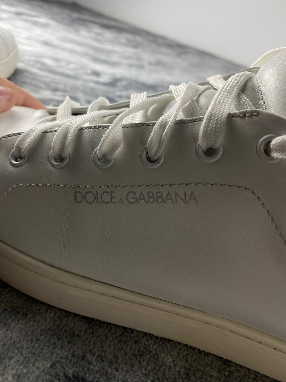 Dolce & Gabbana Dolce & Gabbana Leather Sneakers Men Size 9 White Size US 9 / EU 42 - 11 Thumbnail