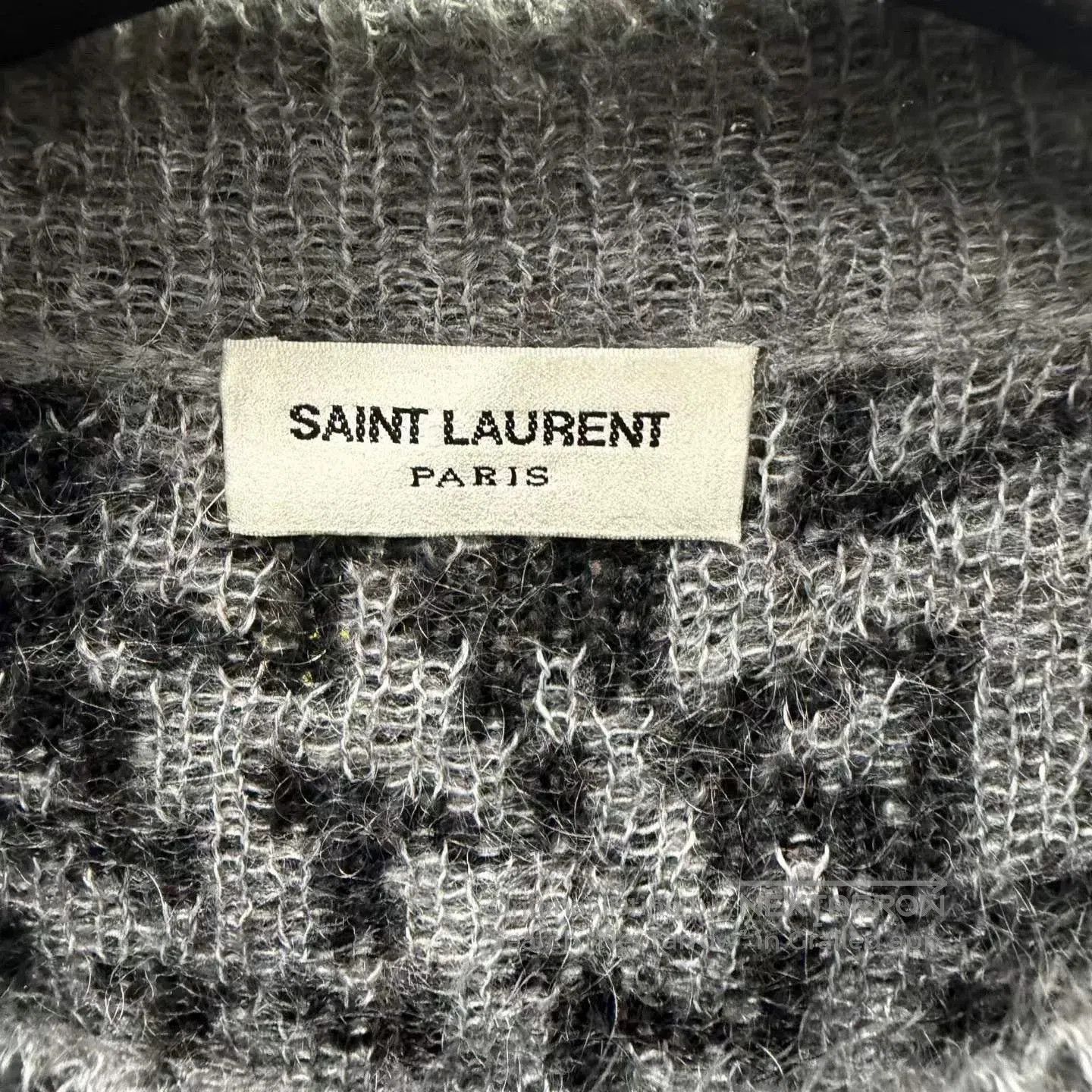 Saint Laurent Paris Saint Laurent Gray Black Crew Neck Sweater. Size US S / EU 44-46 / 1 - 4 Thumbnail