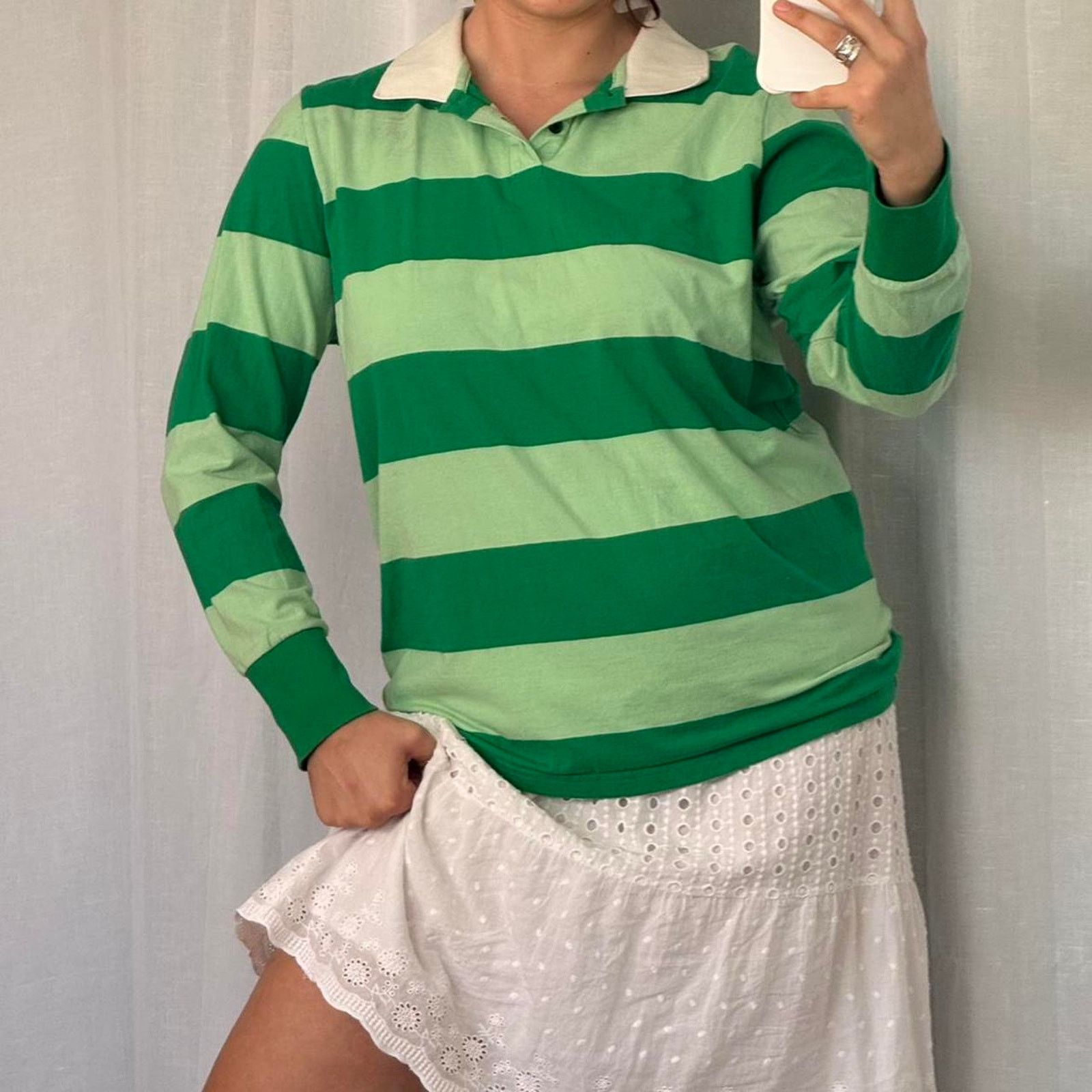 Other Green striped rugby long sleeve Size XL / US 12-14 / IT 48-50 - 1 Thumbnail