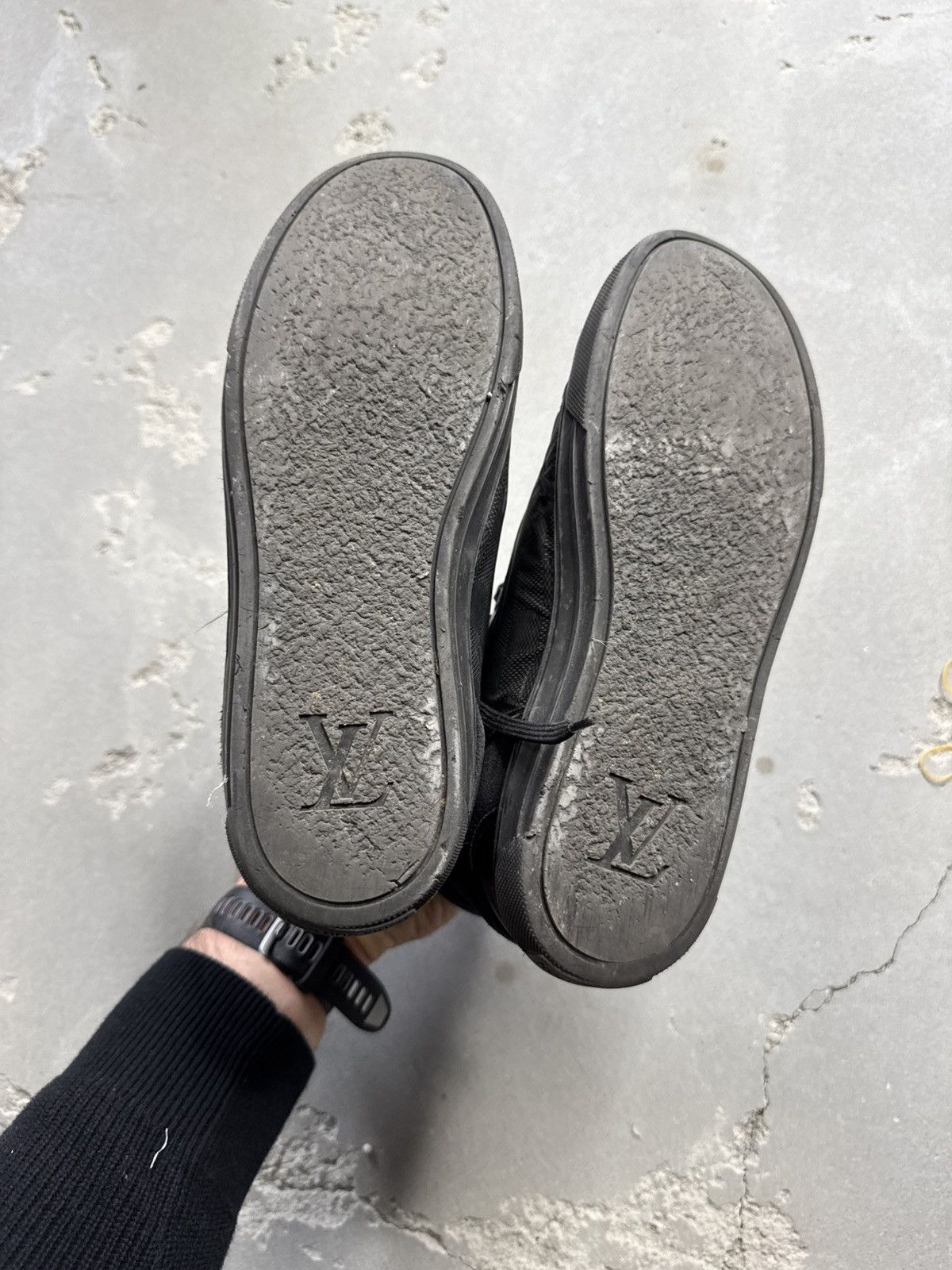 Designer × Louis Vuitton Vintage Louis Vuitton Tattoo black Leather High Trainers LV Size US 6.5 / EU 39-40 - 6 Thumbnail