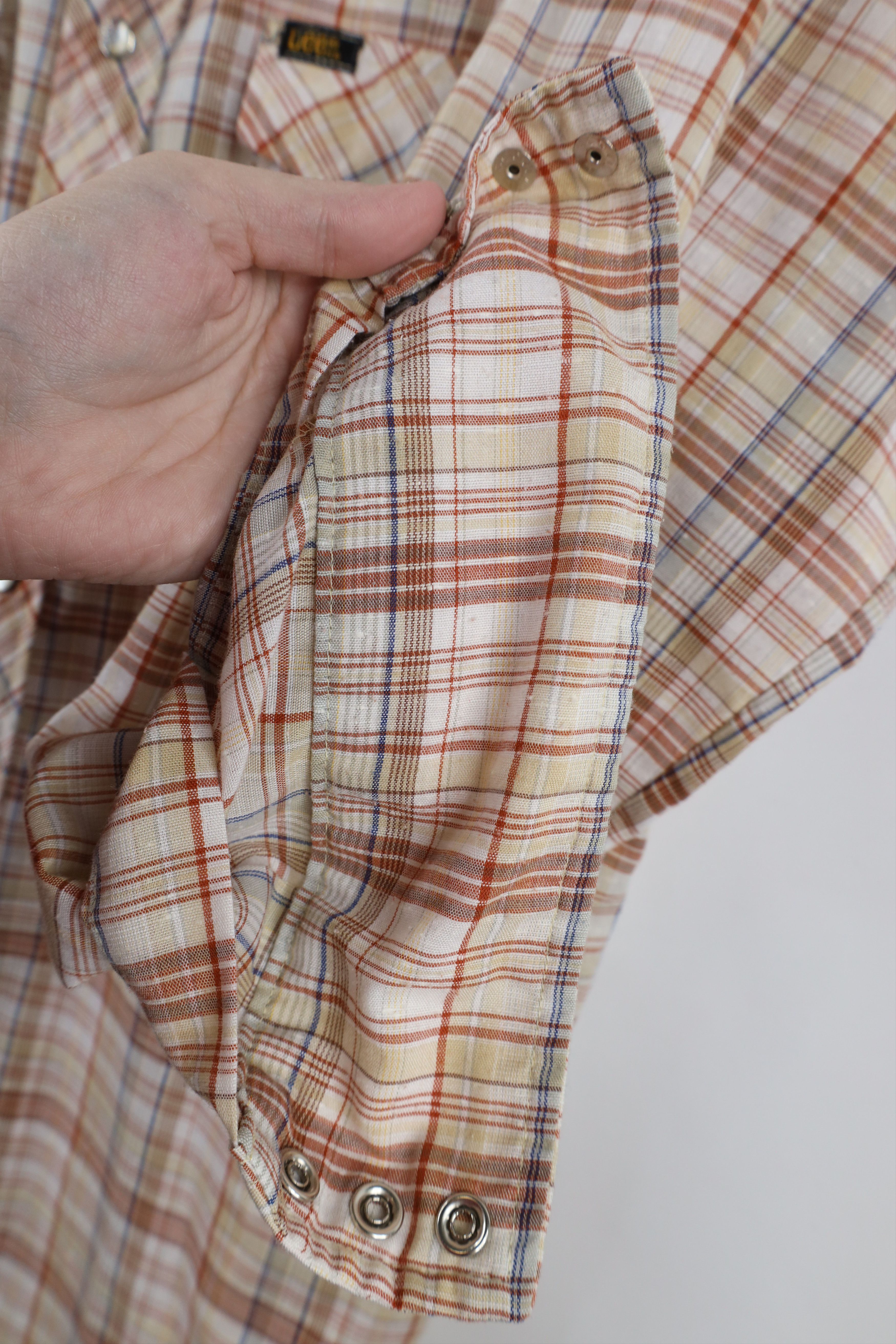 Lee × Vintage Vintage 70s Lee Western Collared Shirt Rainbow Plaid USA Size US M / EU 48-50 / 2 - 5 Thumbnail