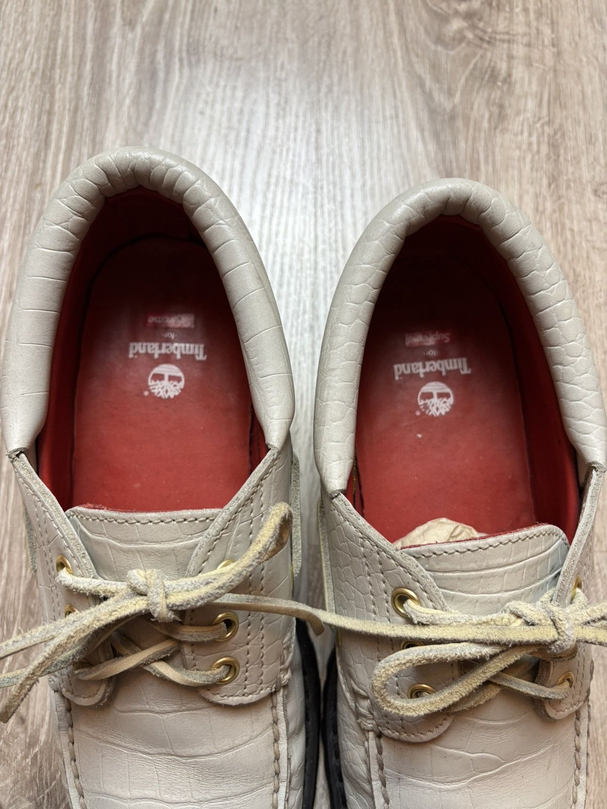 Supreme × Timberland Timberland x Supreme Boat shoes 'White Gator' Size US 9 / EU 42 - 5 Thumbnail