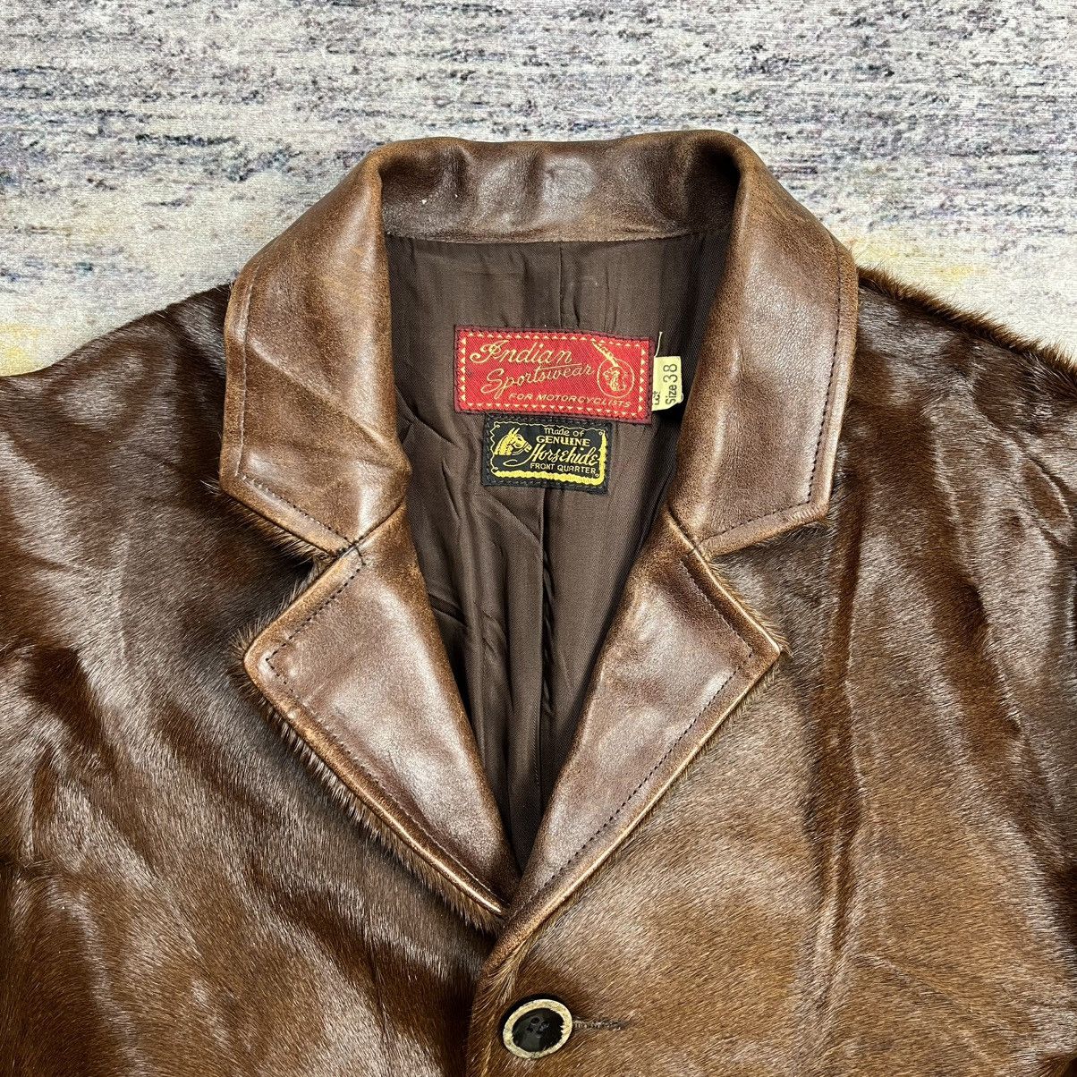 Indian Motorcycle Indian toyo enterprise pony hair horsehide leather jacket Size US M / EU 48-50 / 2 - 7 Thumbnail
