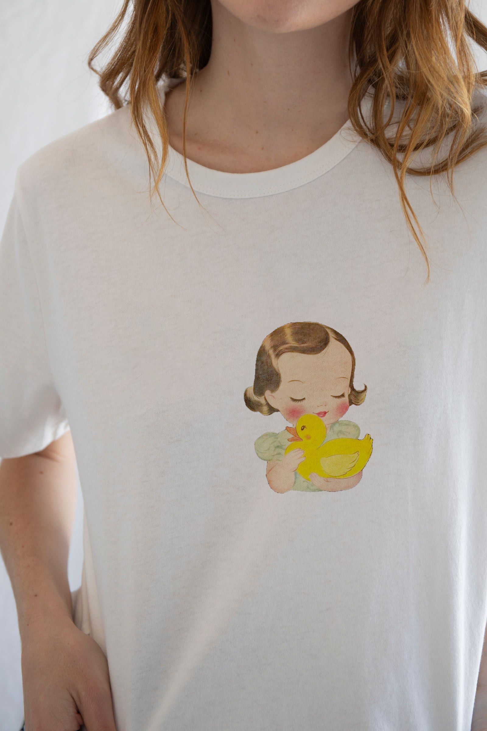 Vintage Lucky Ducky Graphic Tee – Quirky Charm, Street-Ready Fit Size M / US 6-8 / IT 42-44 - 3 Thumbnail
