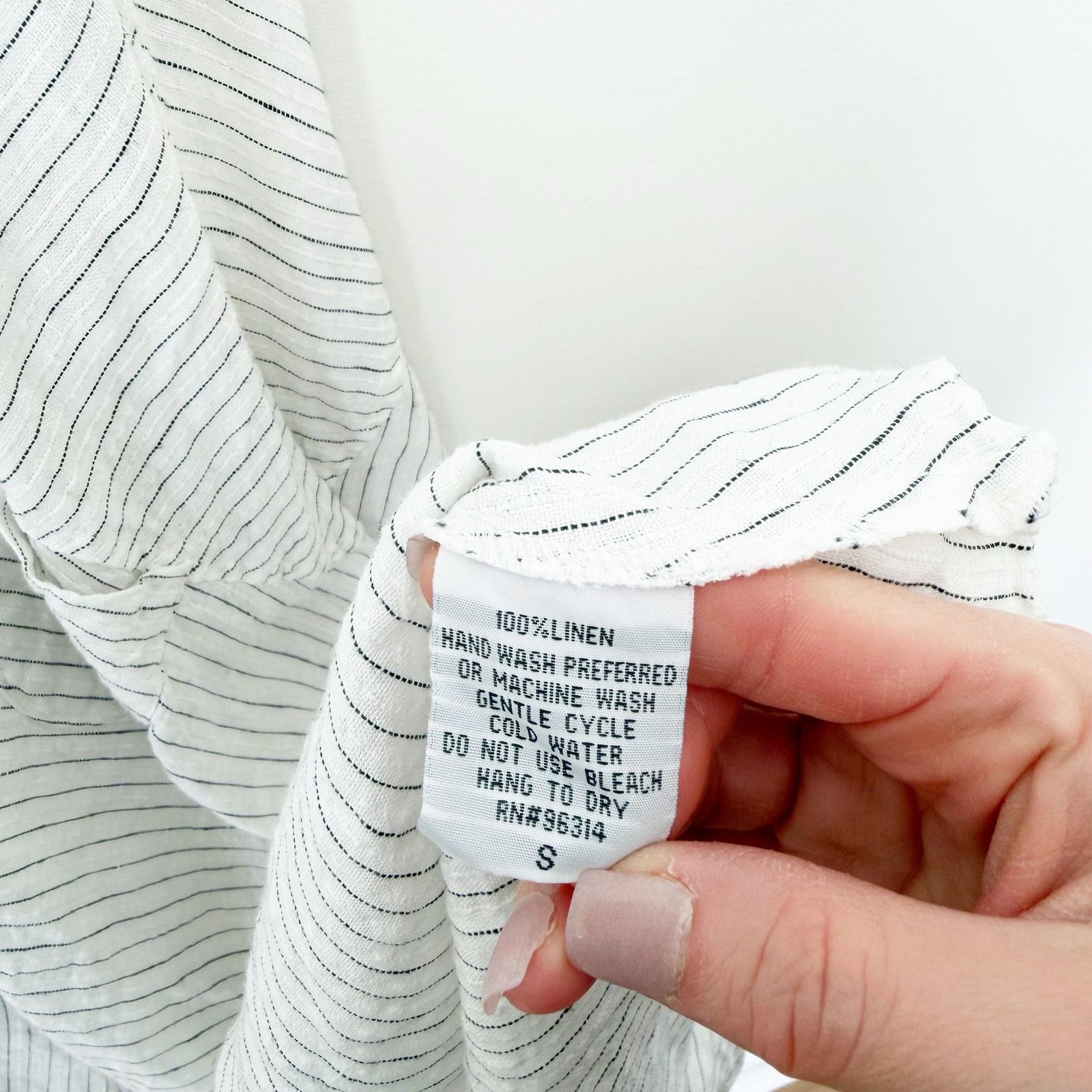 Other Luna Luz White Striped Linen Margarita Midi Dress Sz S Size S / US 4 / IT 40 - 4 Thumbnail