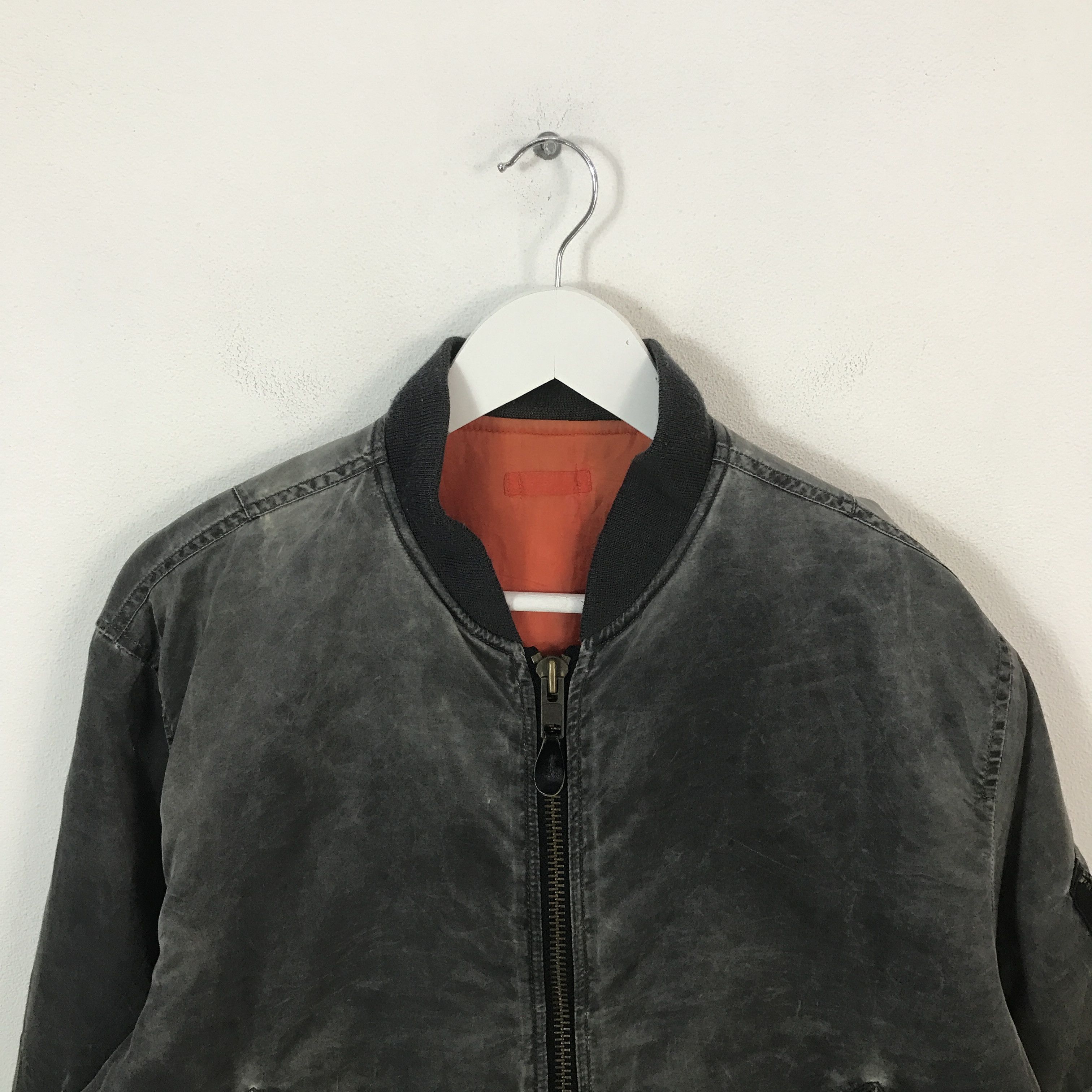 Japanese Brand Vtg air force intermediate Ma-1 design Bomber jacket Size US L / EU 52-54 / 3 - 2 Thumbnail