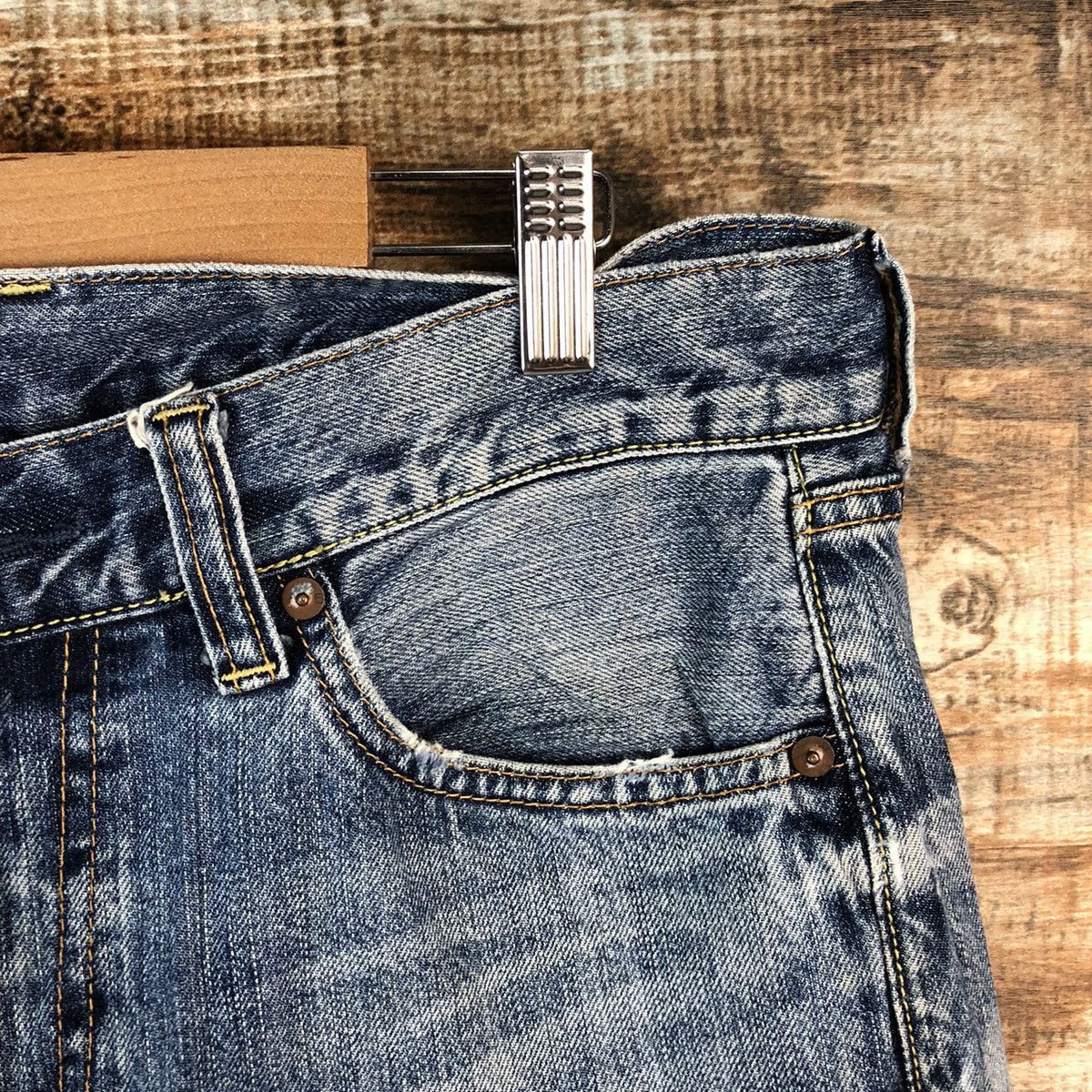 Uniqlo DL Uniqlo Jeans Blue Distressed Denim Pants #C154 Size US 31 - 8 Thumbnail