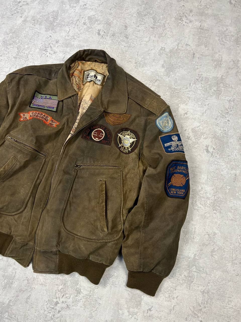 Excelled Vintage Excelled Leather Jacket Military Army Patches USA Size US XL / EU 56 / 4 - 2 Thumbnail