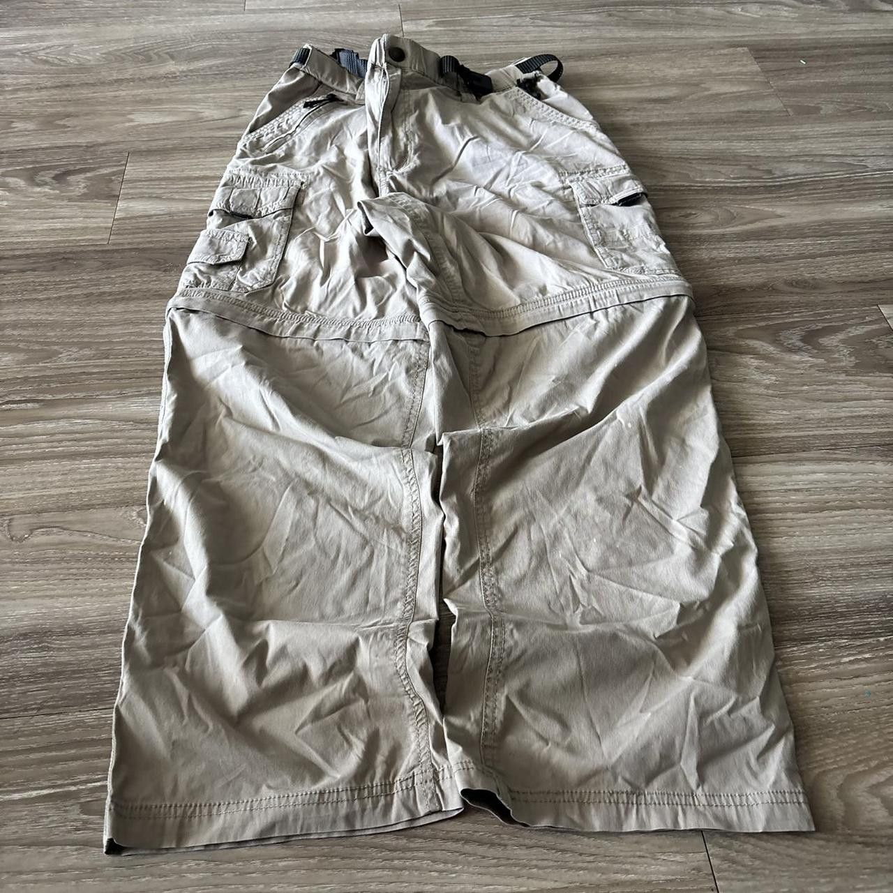 Vintage Crazy Vintage Y2K/2000s Khaki Cream Streetwear Workwear Utility Cargo Pants/Shorts! 34x30 Size US 34 / EU 50 - 3 Thumbnail