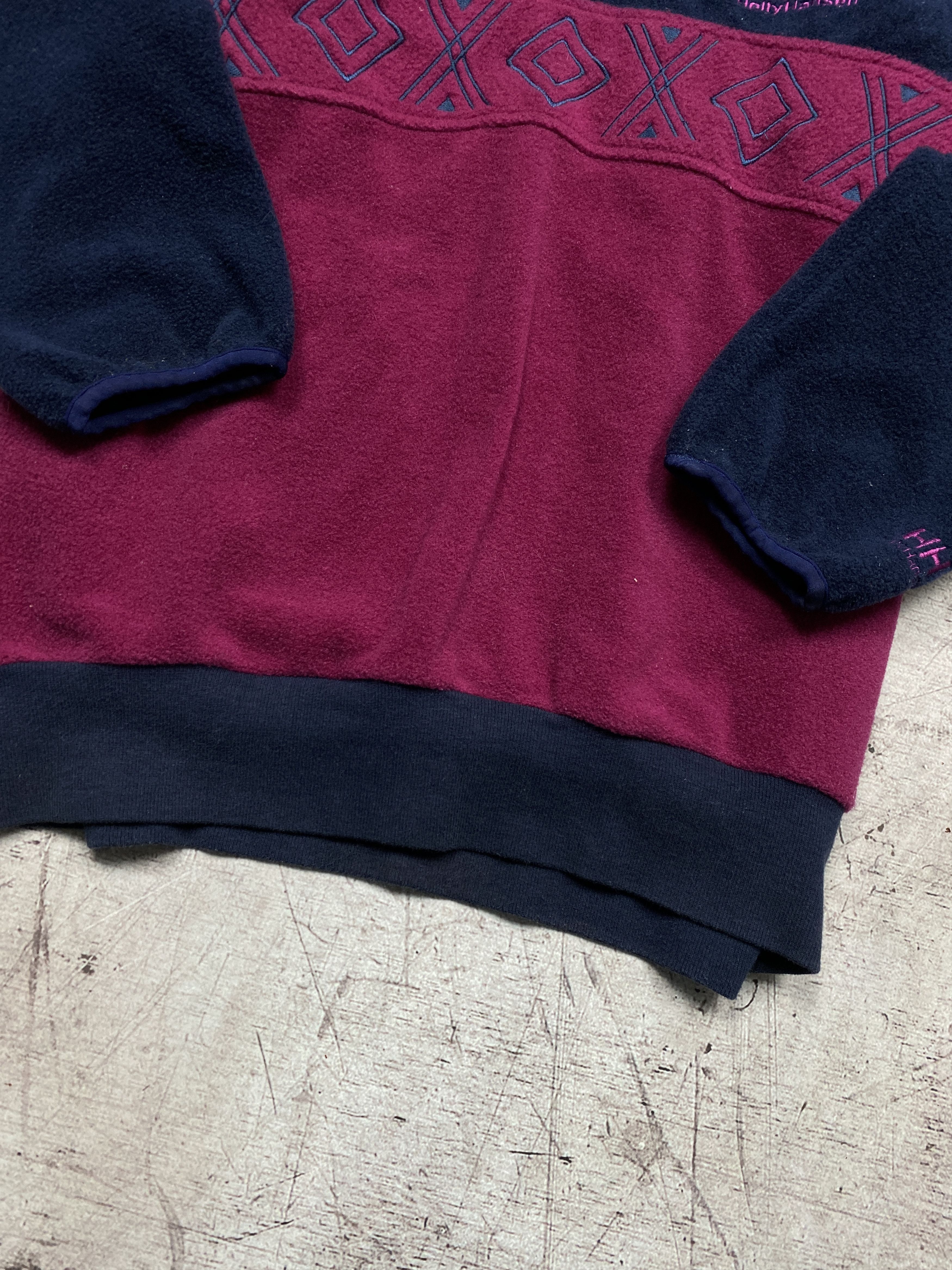 Helly Hansen × Vintage Helly Hansen 90s Vintage 1\4 Zip Fleece Hoodie Jacket Size US M / EU 48-50 / 2 - 5 Thumbnail