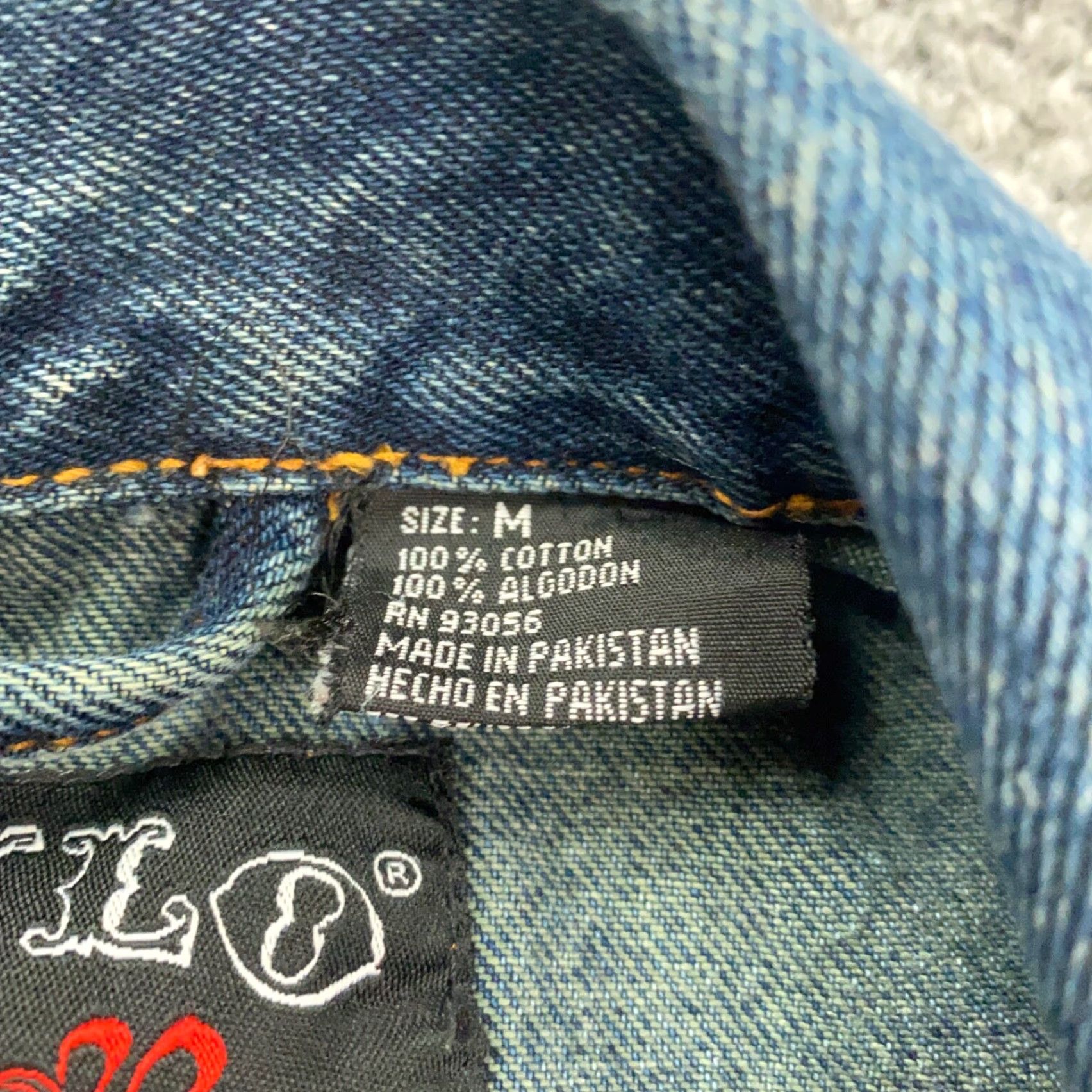Denime Stylo Jeans Jacket Womens M Blue Denim Rhinestones Embellished Casual Zip Jacket Size 32" / US 10 / IT 46 - 3 Thumbnail