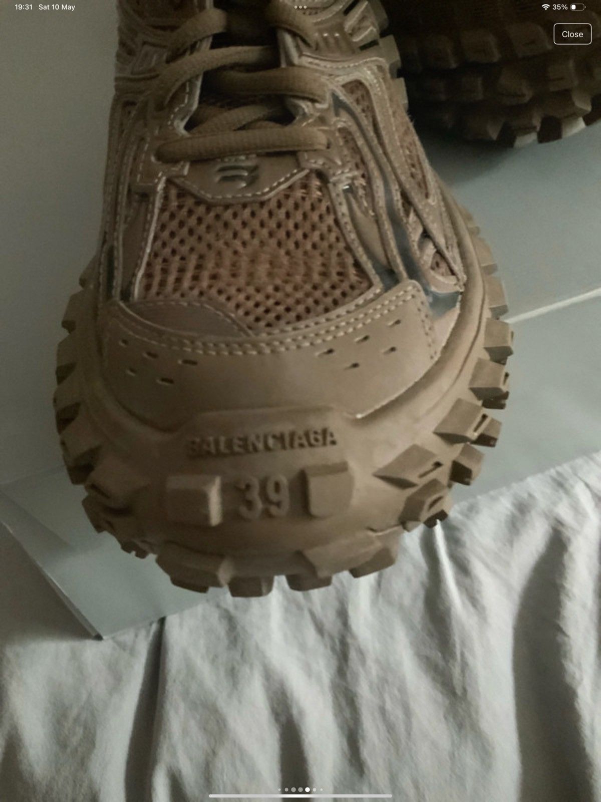 Balenciaga brown bouncer trainers