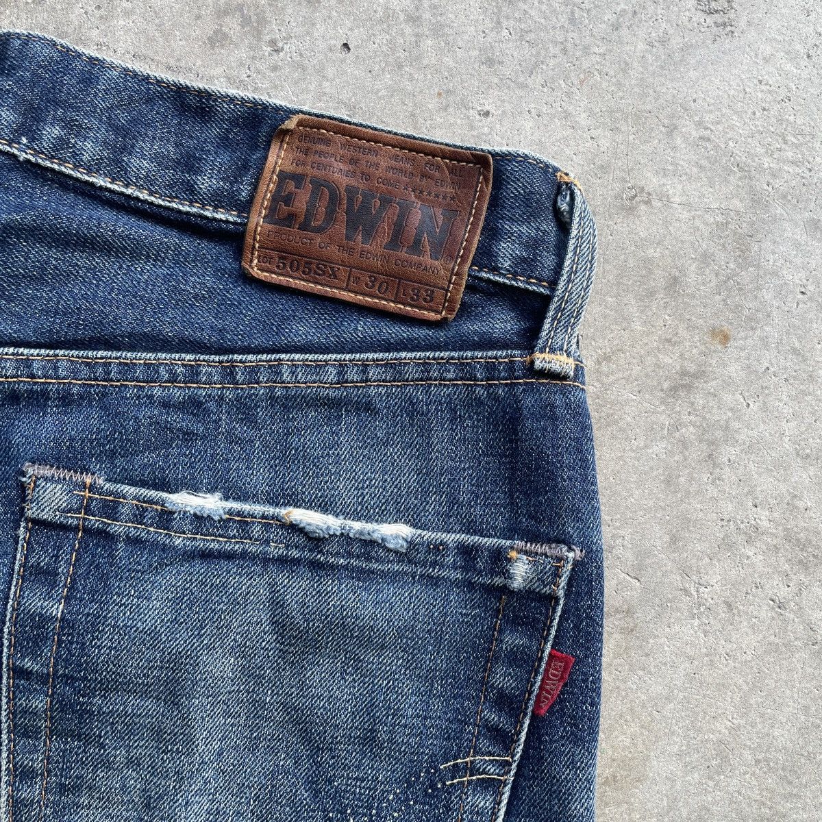 Edwin Vintage Edwin 505 sx Button Fly Jeans Selvedge Pants Size US 30 / EU 46 - 9 Thumbnail