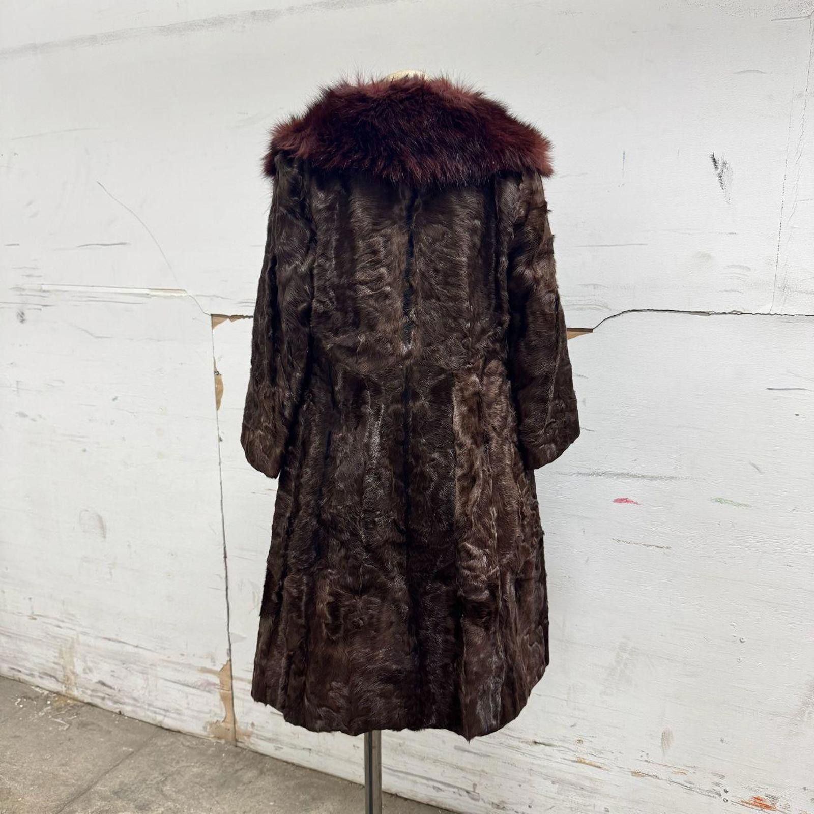 Other Vintage Patchwork Pony Hair Calfskin & Fox Fur Longline Coat Size S / US 4 / IT 40 - 3 Thumbnail