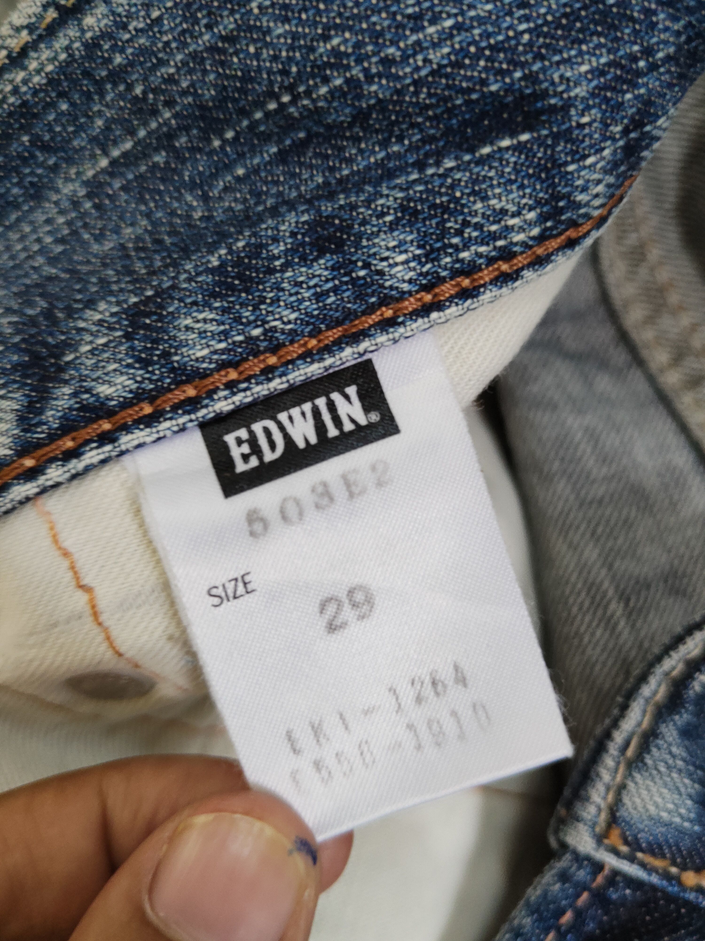 Edwin Edwin 305 Dark Blue Distressed Ripped denim Jeans #W1571 Size US 30 / EU 46 - 16 Thumbnail
