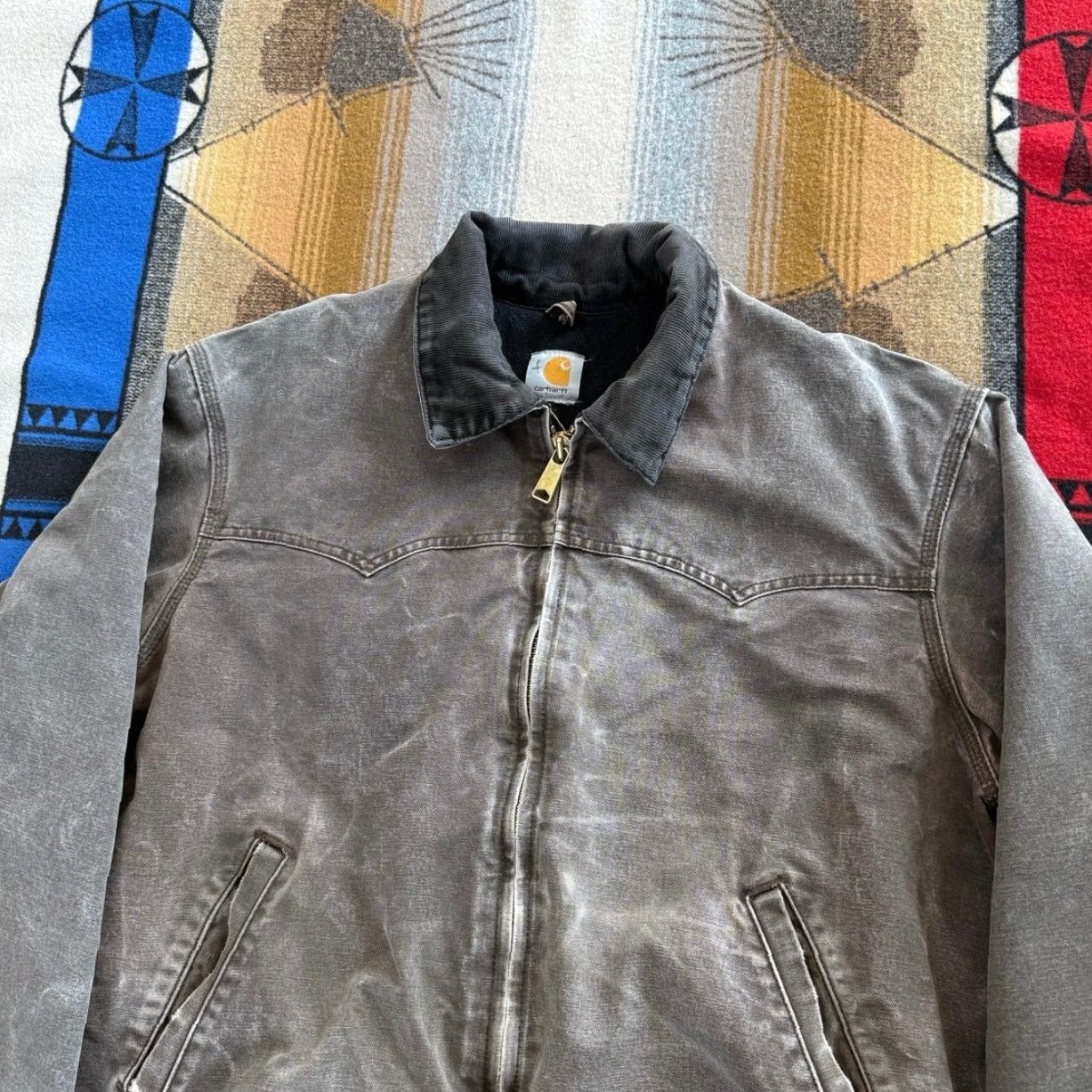 Carhartt VINTAGE Carhartt Santa Fe Quilt Lined Jacket XL Gray 90s Western Workwear Bomber Mens Size US XL / EU 56 / 4 - 5 Thumbnail