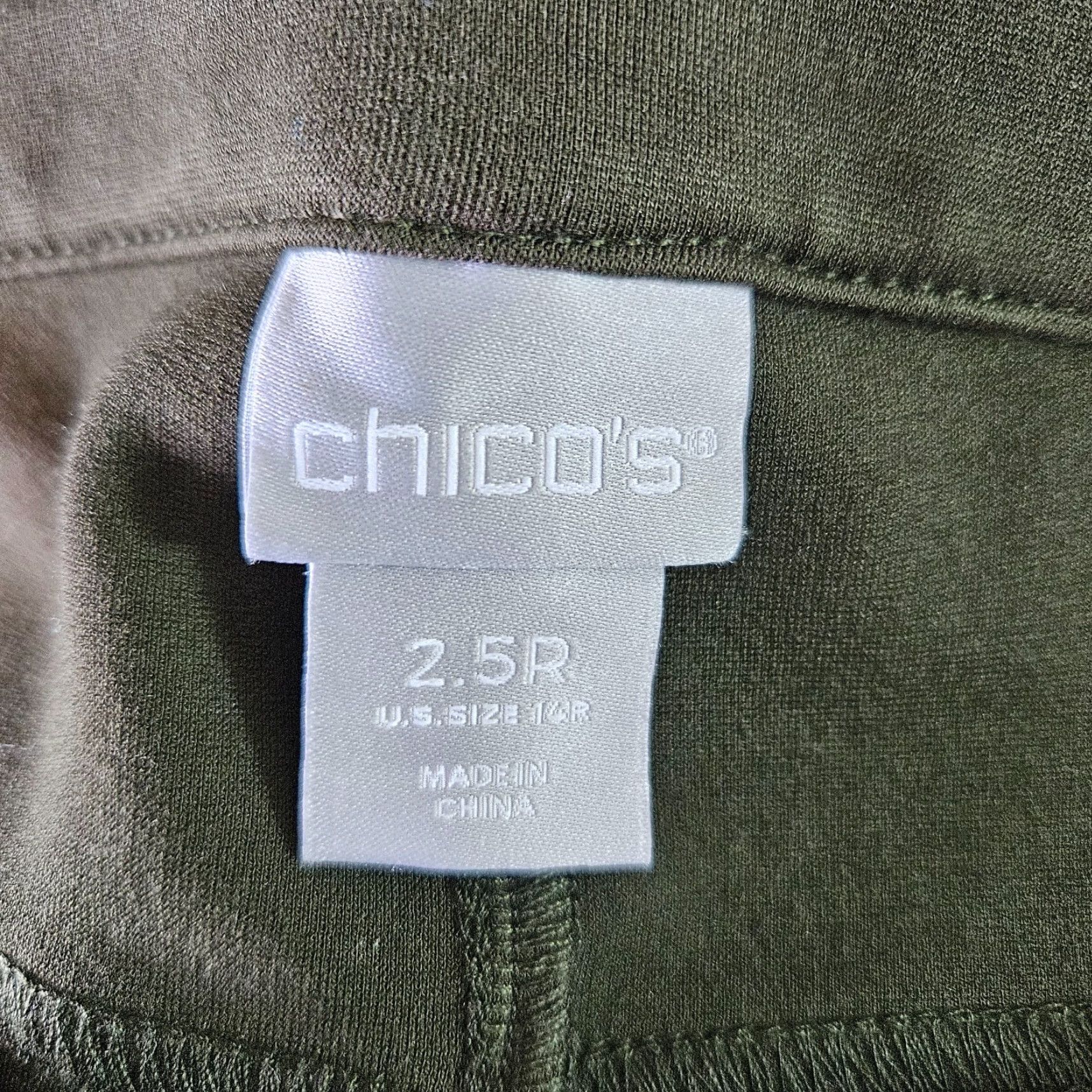 Vintage Chicos Womens Ponte Slim Leg Pants Sz 14 Green High Rise Size 36" / US 14 / IT 50 - 8 Thumbnail