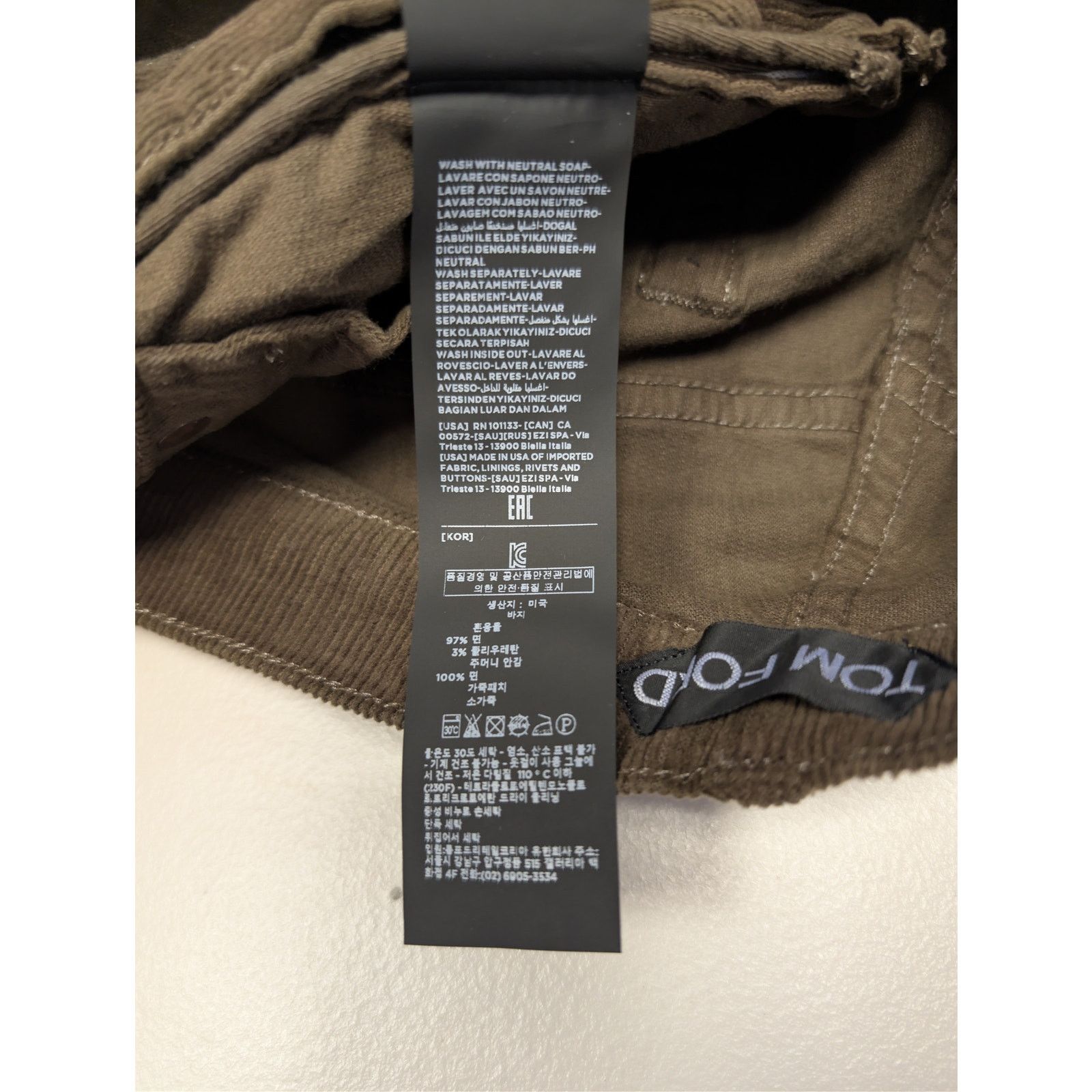 Tom Ford o1rshd1 Slim Fit Denim Jeans in Charcoal Size US 32 / EU 48 - 20 Thumbnail