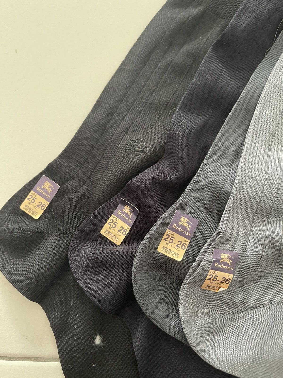 Burberry × Vintage Vintage Burberrys socks Size 26 - 4 Thumbnail
