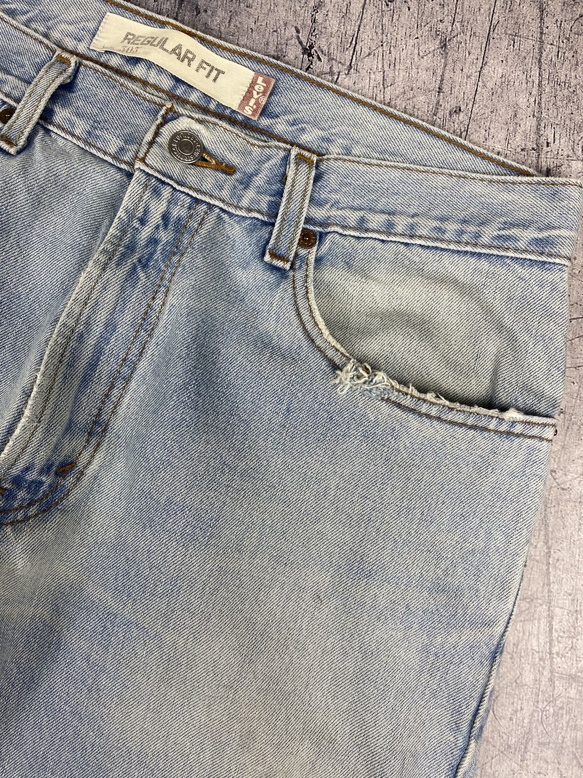 Levi's Vintage Levis 505 Distressed Jeans Size US 34 / EU 50 - 4 Thumbnail