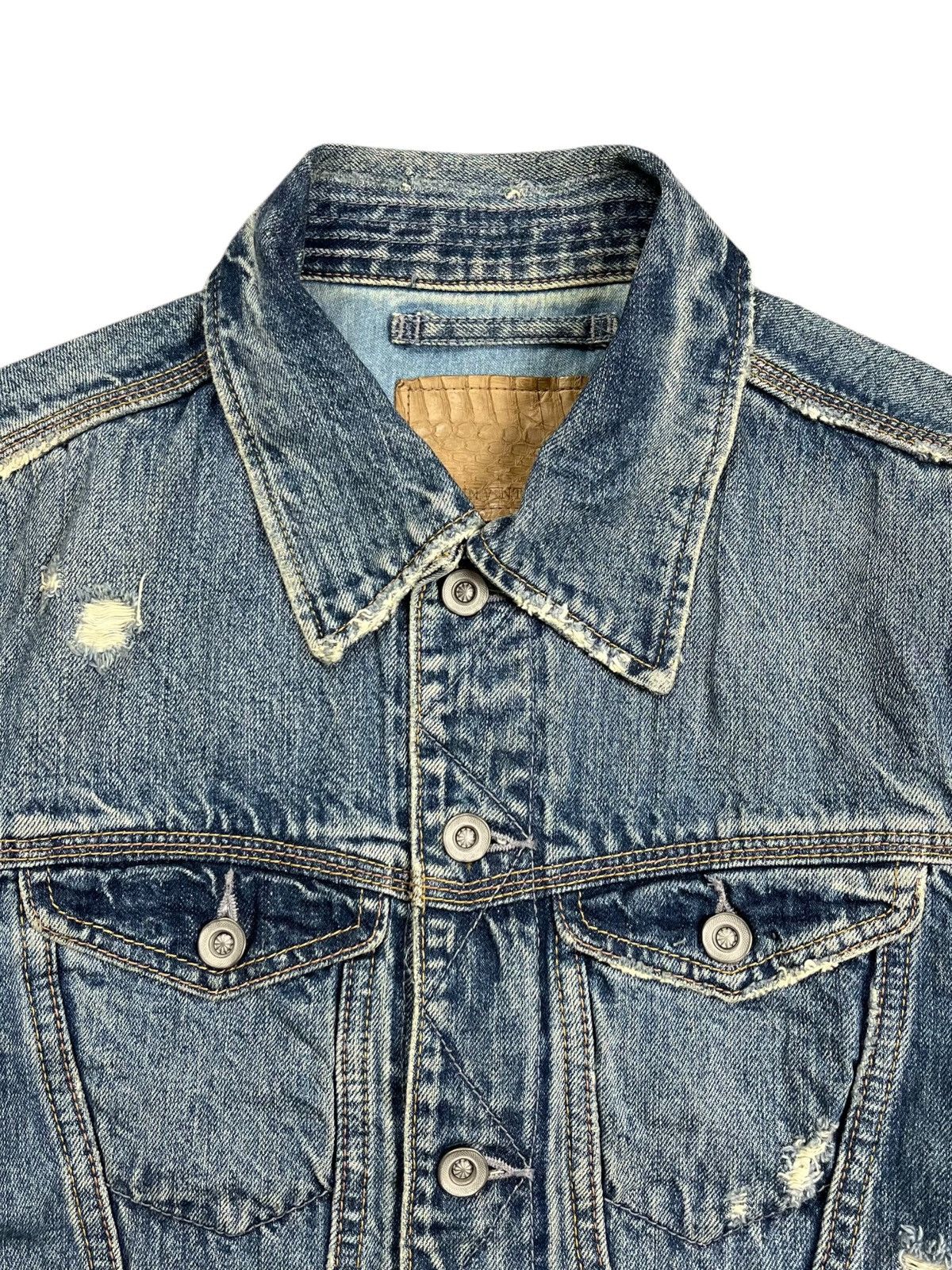 If Six Was Nine 2000s GOA - Apocalypse Style Crash Denim Jacket Size US M / EU 48-50 / 2 - 8 Thumbnail