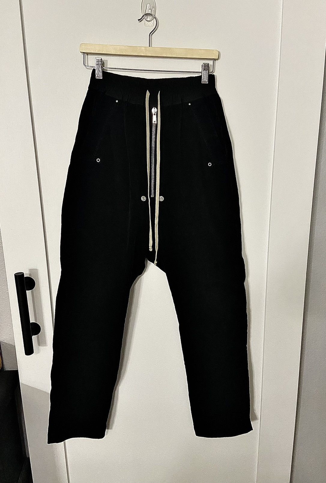 Rick Owens Drkshdw Rick Owens Drkshdw Corduroy Bela Drop Crotch Pants Size US 30 / EU 46 - 1 Thumbnail