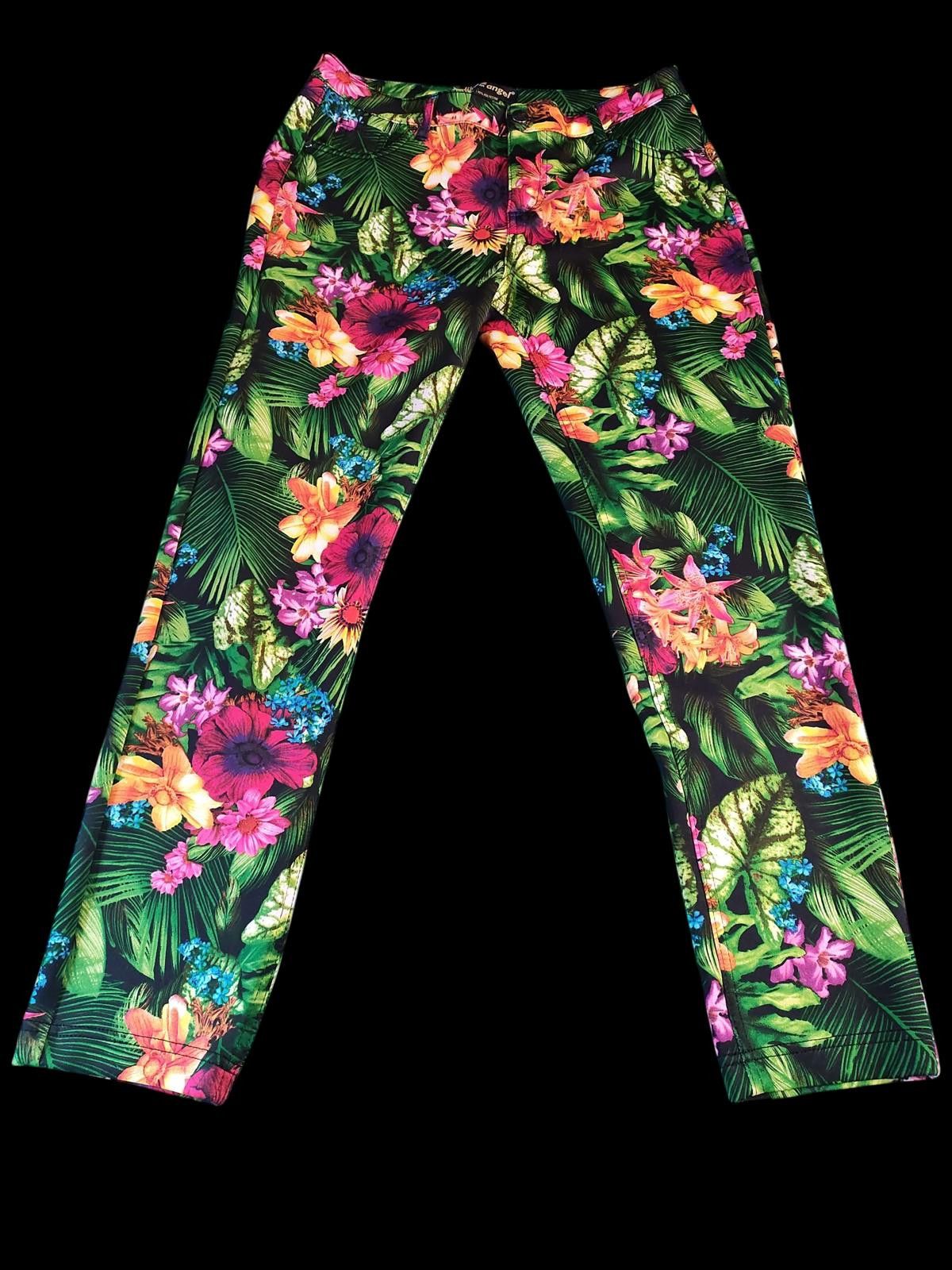 Other Like an Angel Women's Casual Pants with Vibrant Floral Print Size 32" / US 10 / IT 46 - 3 Thumbnail