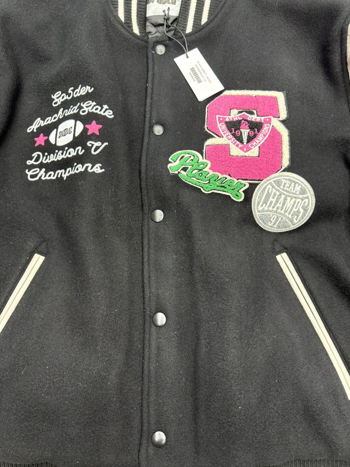 Sp5der Sp5der Division 5 Varsity Jacket Size US XL / EU 56 / 4 - 2 Thumbnail