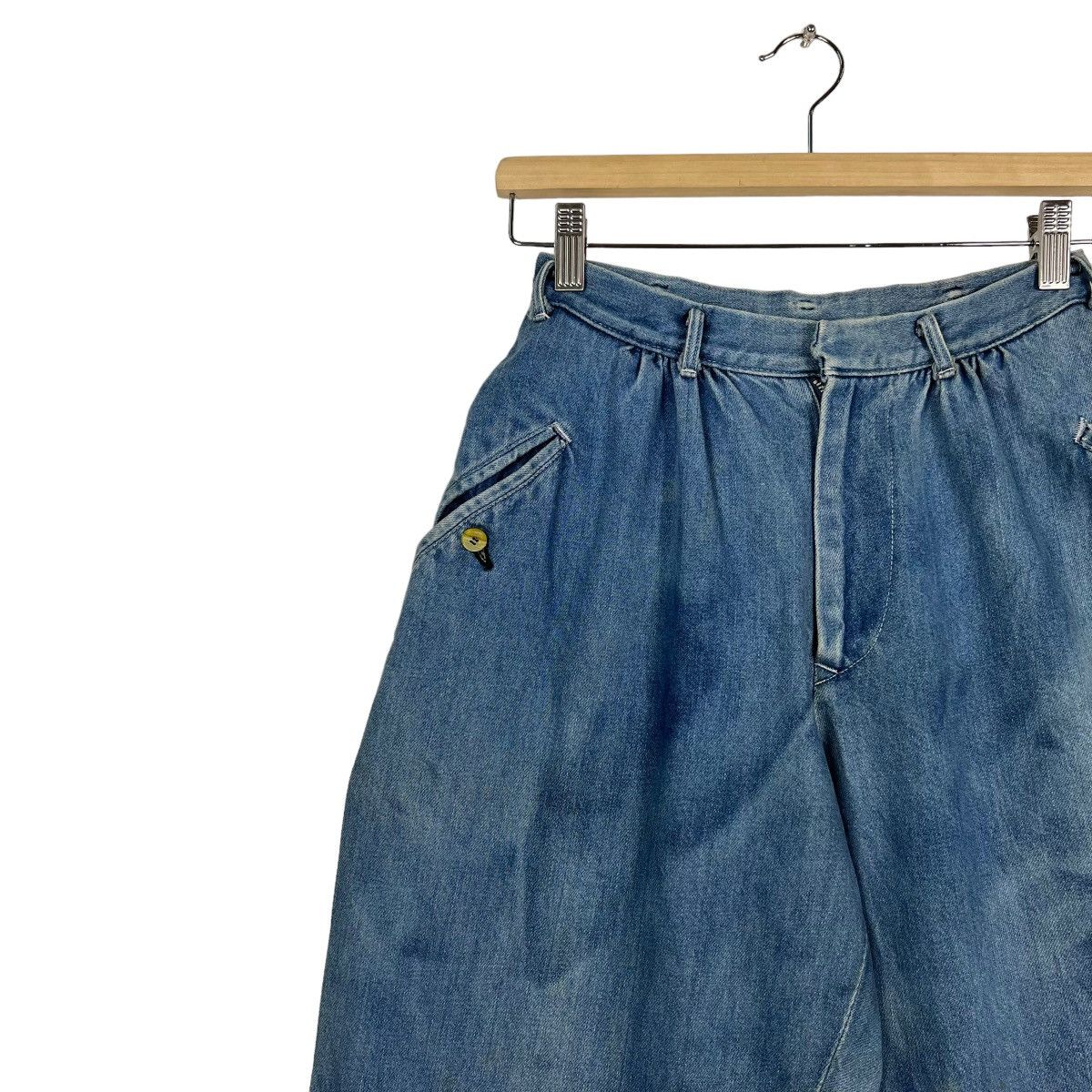 Yohji Yamamoto 🔥 VINTAGE 80s Y's YOHJI YAMAMOTO BAGGY DYED DENIM JEANS Size 26" / US 2 / IT 38 - 6 Thumbnail