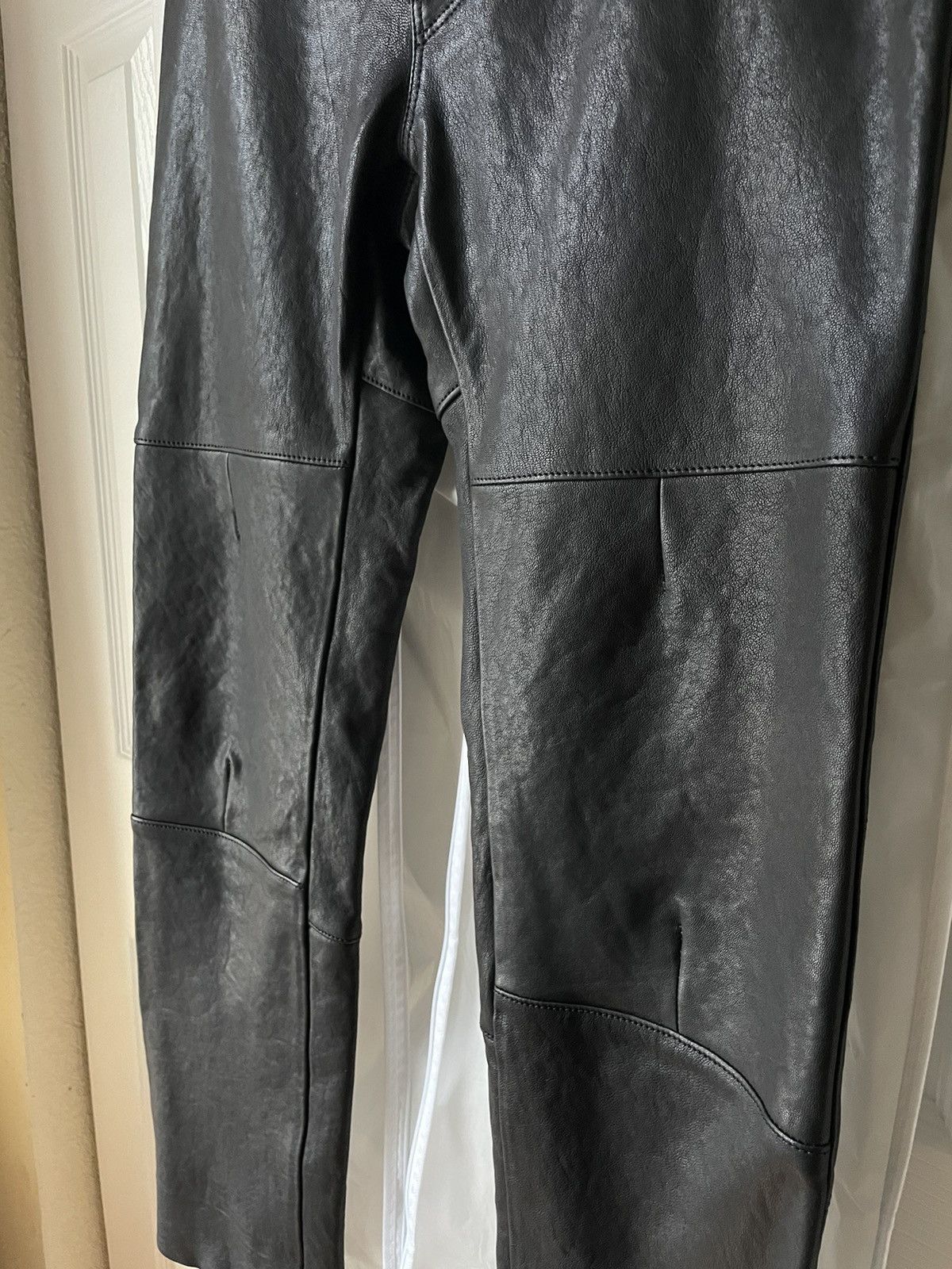 Maison Margiela Leather biker pants Size US 34 / EU 50 - 2 Thumbnail