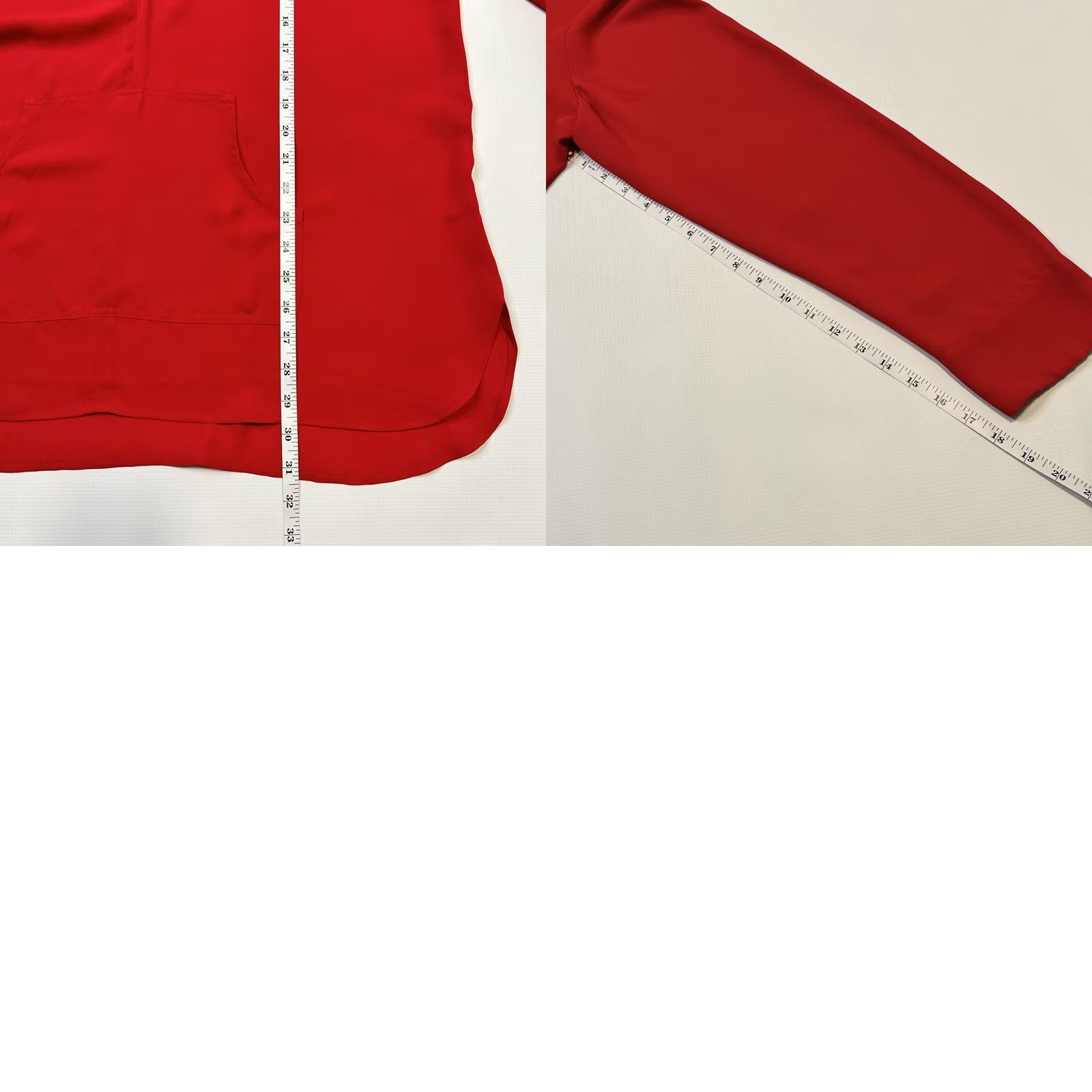 Soft Surroundings Soft Surroundings Hoodie Blouse Women's L Red Solid Knit Zip Oversized Casual Sleeve Pockets 90s Preppy Retro Blouse Womens Size L / US 10 / IT 46 - 9 Thumbnail
