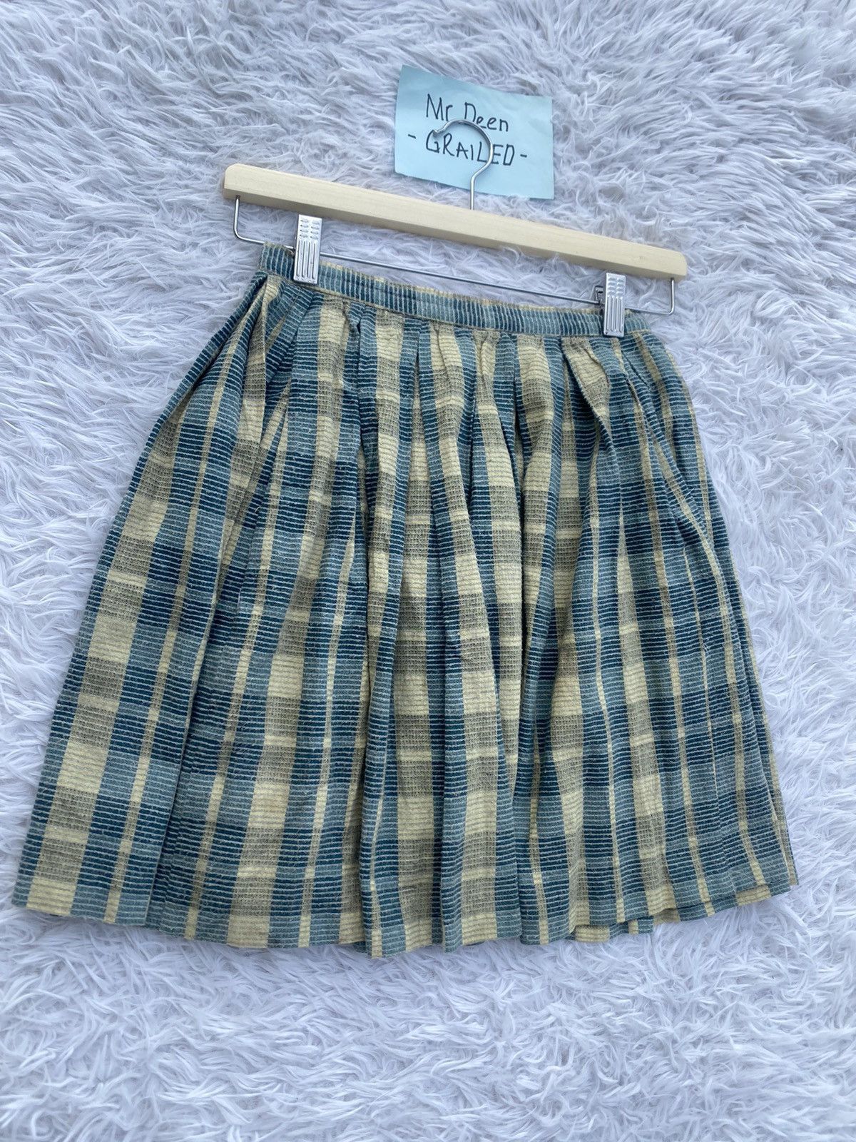 45rpm Rare Vintage 90s 45rpm Checkered Mini Skirt Size 24" / US 00 / IT 34 - 12 Thumbnail