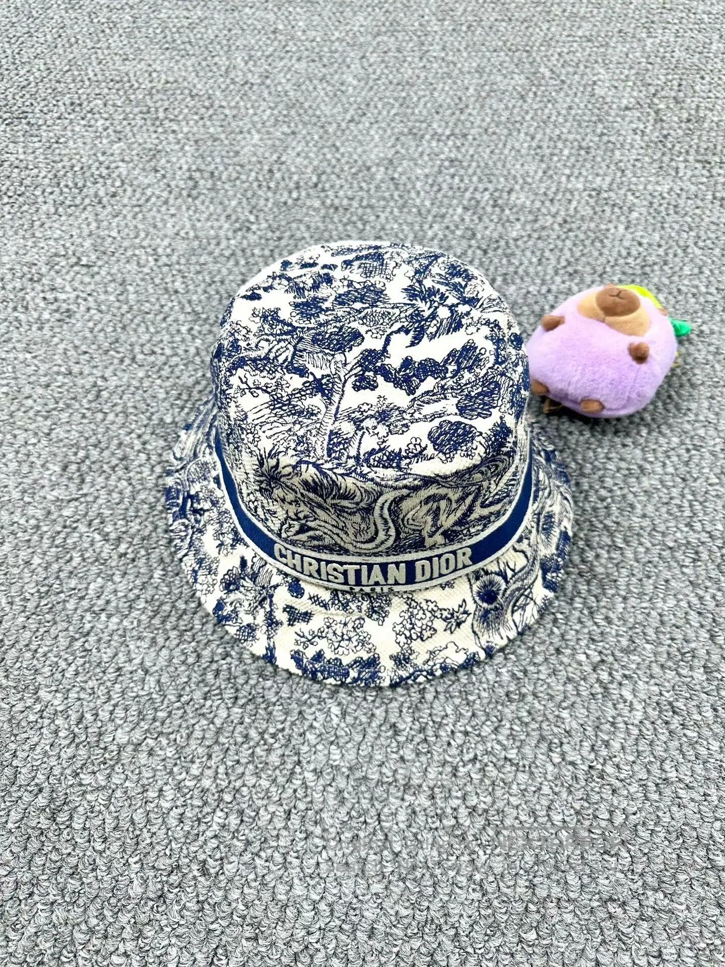 Dior Dior size 56 Blue Animal Print Series Embroidered Logo Fis Size ONE SIZE - 1 Thumbnail