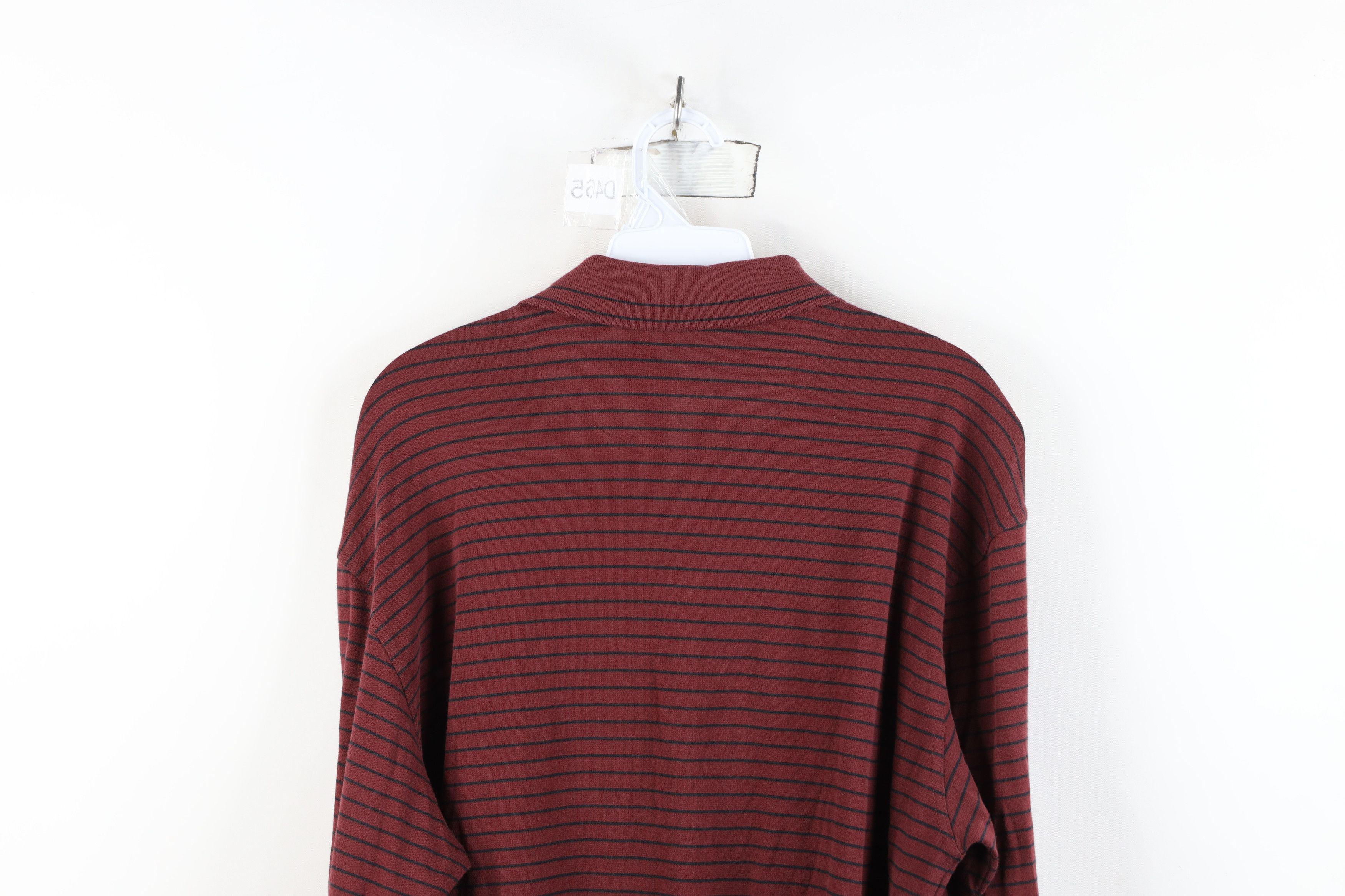 Nike Vintage Y2K Nike Golf Mini Swoosh Striped Long Sleeve Polo Size US L / EU 52-54 / 3 - 10 Thumbnail