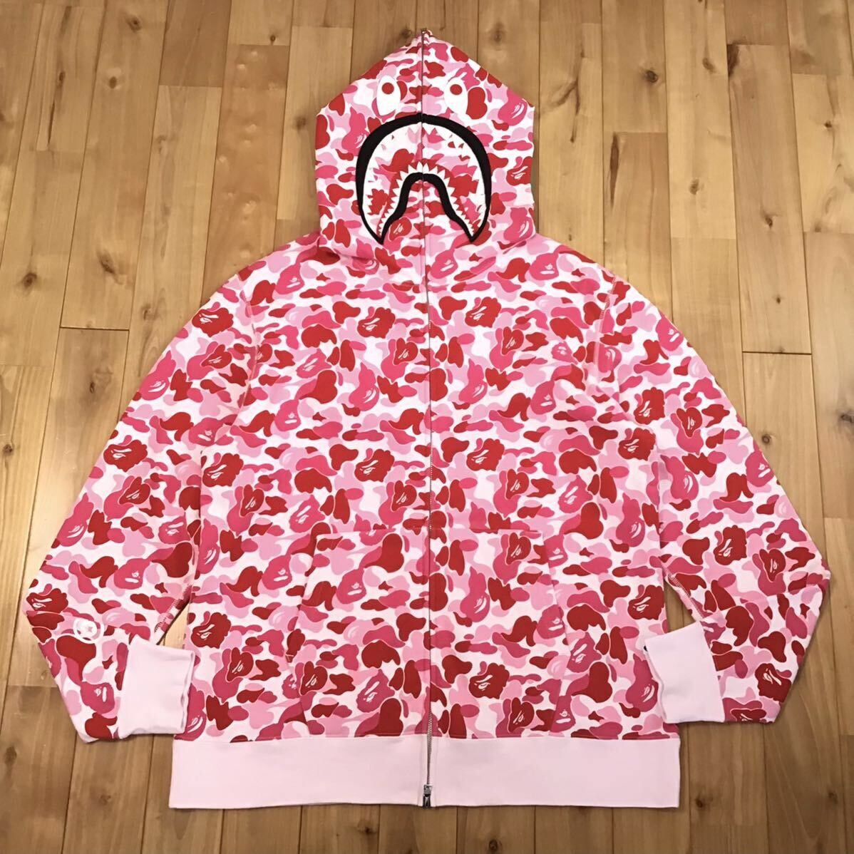 Bape Shark Full Zip Hoodie Pink | Grailed