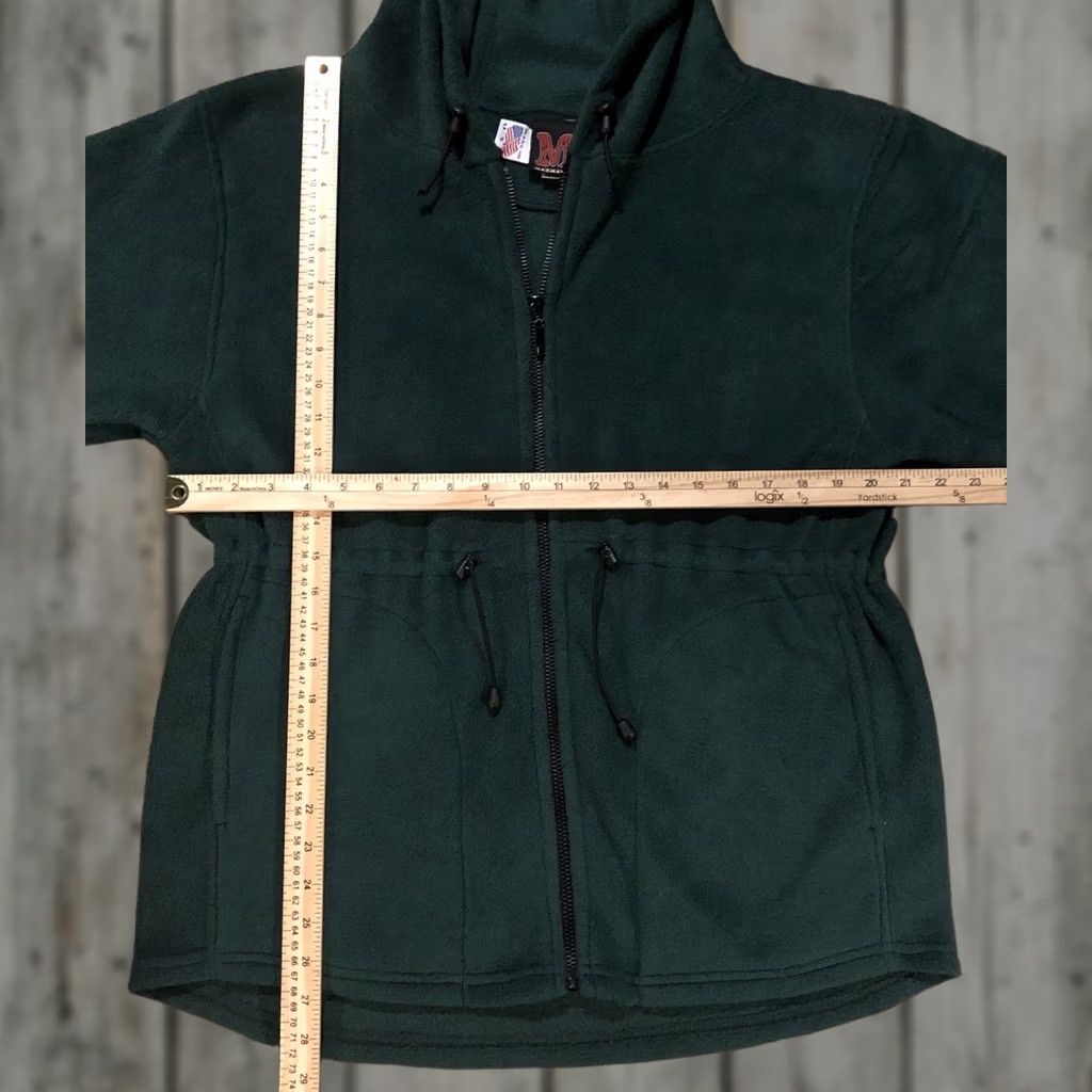 Vintage VINTAGE Mazmania Women's XS Solid Green Soft Fleece Hooded Zip Jacket USA 90s Size XS / US 0-2 / IT 36-38 - 1 Thumbnail