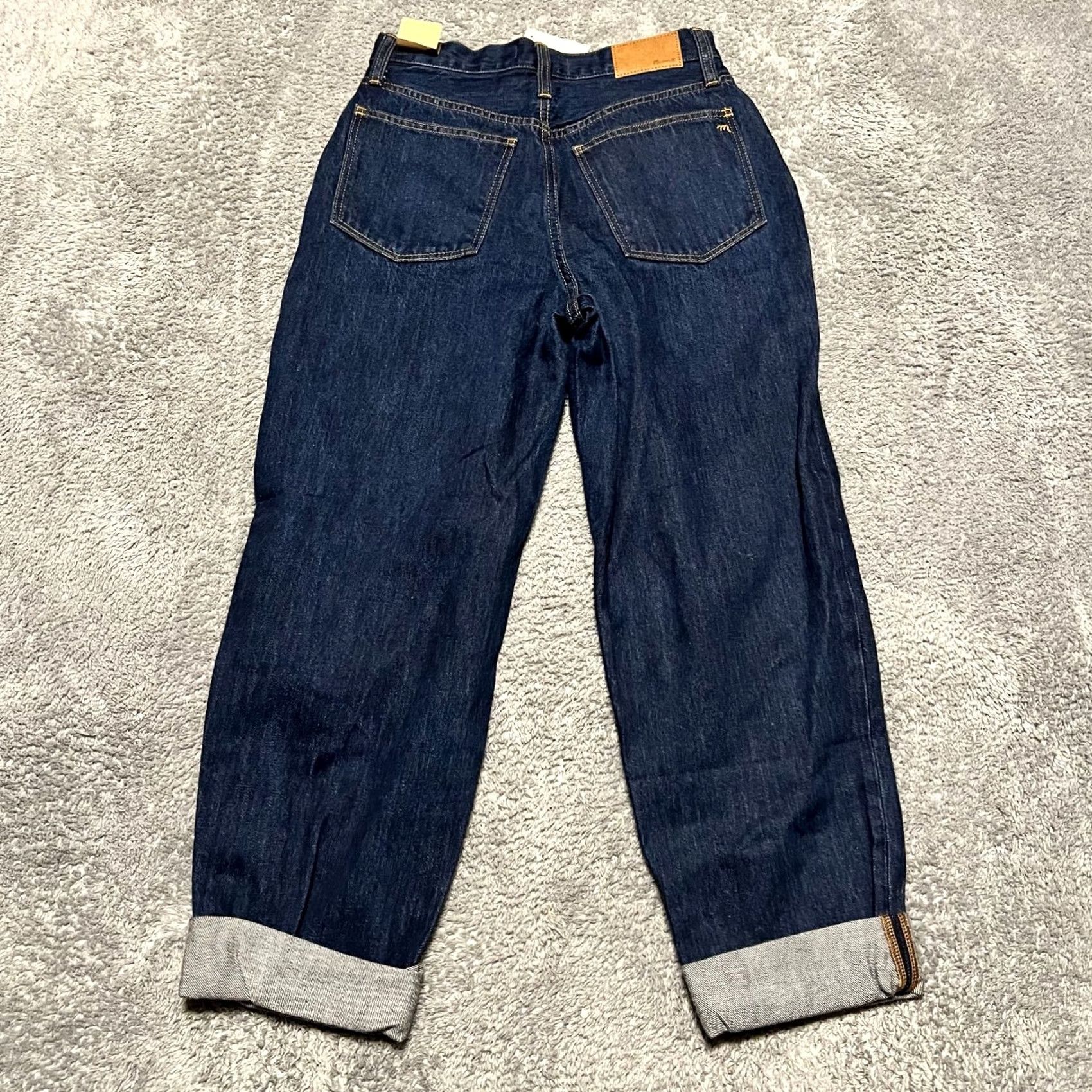 Madewell Madewell Baggy Tapered Jeans Womens 25 Blue Dark wash High rise (Madewell Baggy Tapered Jeans Womens 25 Blue Dark wash High rise) Size 42" / US 20 - 3 Thumbnail