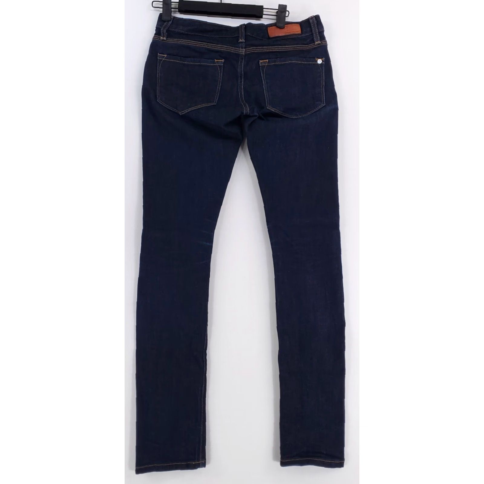 Vintage BALDWIN Jeans Skinny Selvedge Blue Mens 31 Inseam 32 Skinny 31x32.5 Actual 27? Size US 31 - 3 Thumbnail