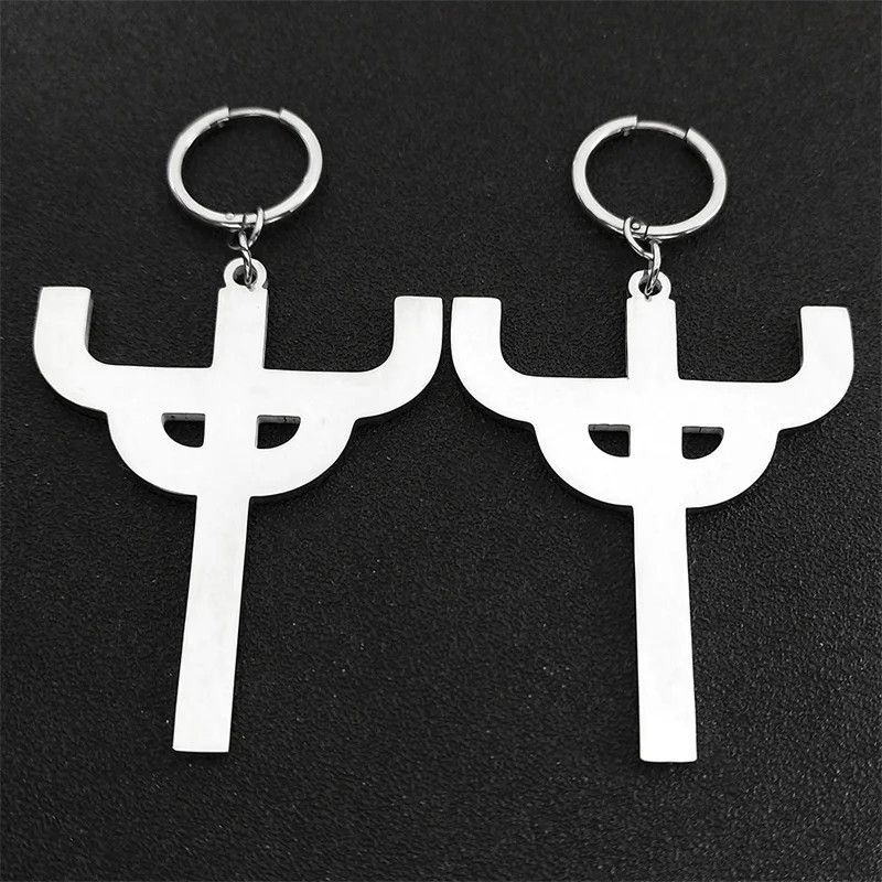 Jewelry Gothic Judas Priest Heavy Metal Hoop Earrings Jewelry Gift Size ONE SIZE - 2 Thumbnail