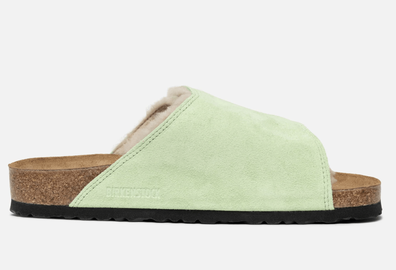 Birkenstock × Stussy STUSSY Birkenstock Suede Shearling Slide Solana Size US 12 / EU 45 - 3 Thumbnail