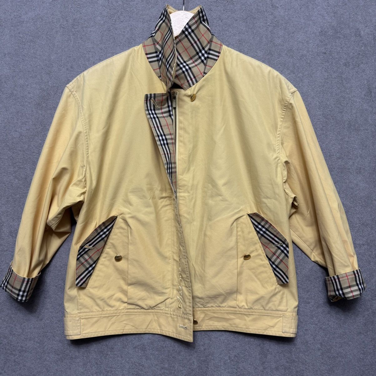 Burberry × Vintage Burberry Embroidered Logo Nova Check Harrington Style Jacket Size M / US 6-8 / IT 42-44 - 3 Thumbnail