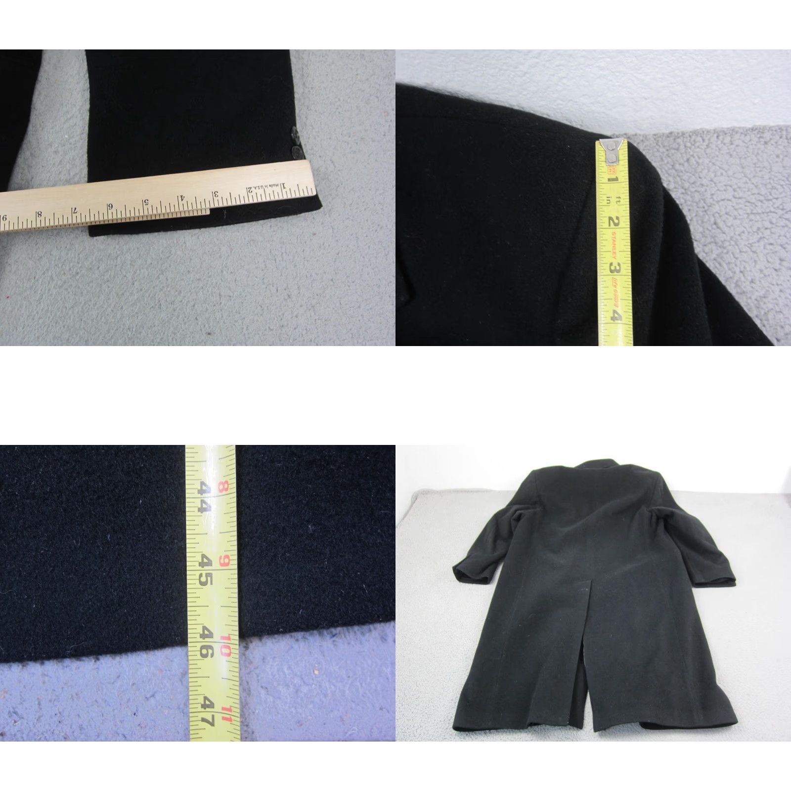 Vintage VINTAGE Silver Cloud Cashmere Trench Coat Mens 48L Black Overcoat Long Jacket Jacket Coat Overcoat Black 90s Mens Size US M / EU 48-50 / 2 - 9 Thumbnail