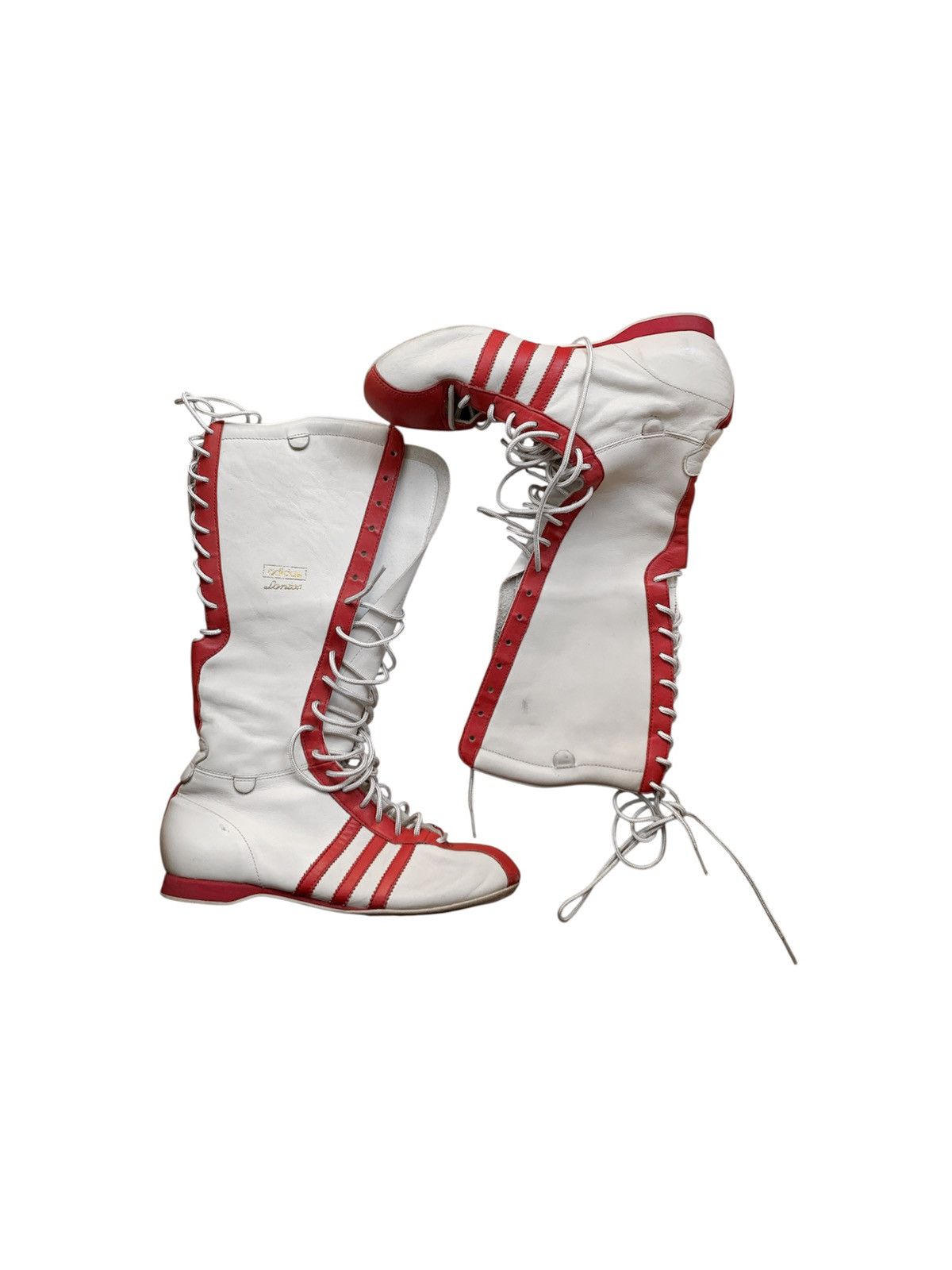 🧿2004 adiSantos boxing boots/high-top sneakers white/red