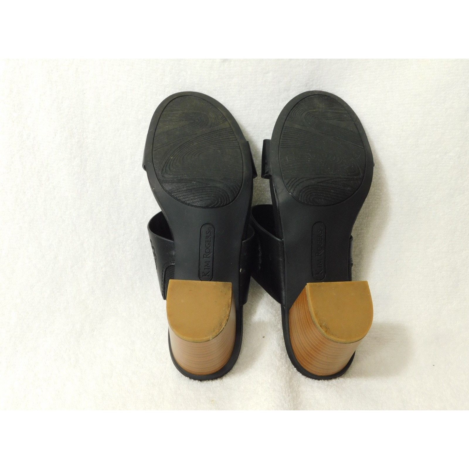 Other Kim Rogers Black Memory Foam Block Heel Sandle Shoes - 7.5 M Size US 7 / IT 37 - 5 Thumbnail