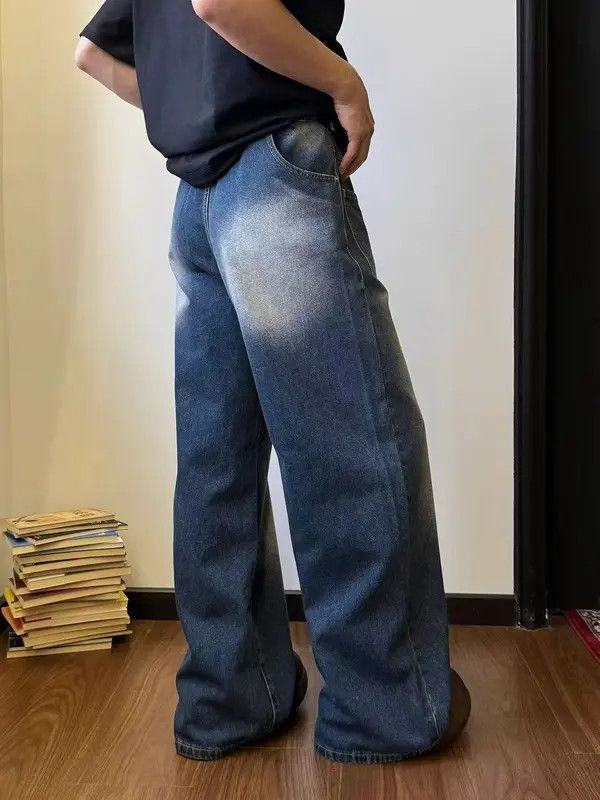 Japanese Brand Blue washed vintage stitching distressed jeans y2k Size US 32 / EU 48 - 8 Thumbnail
