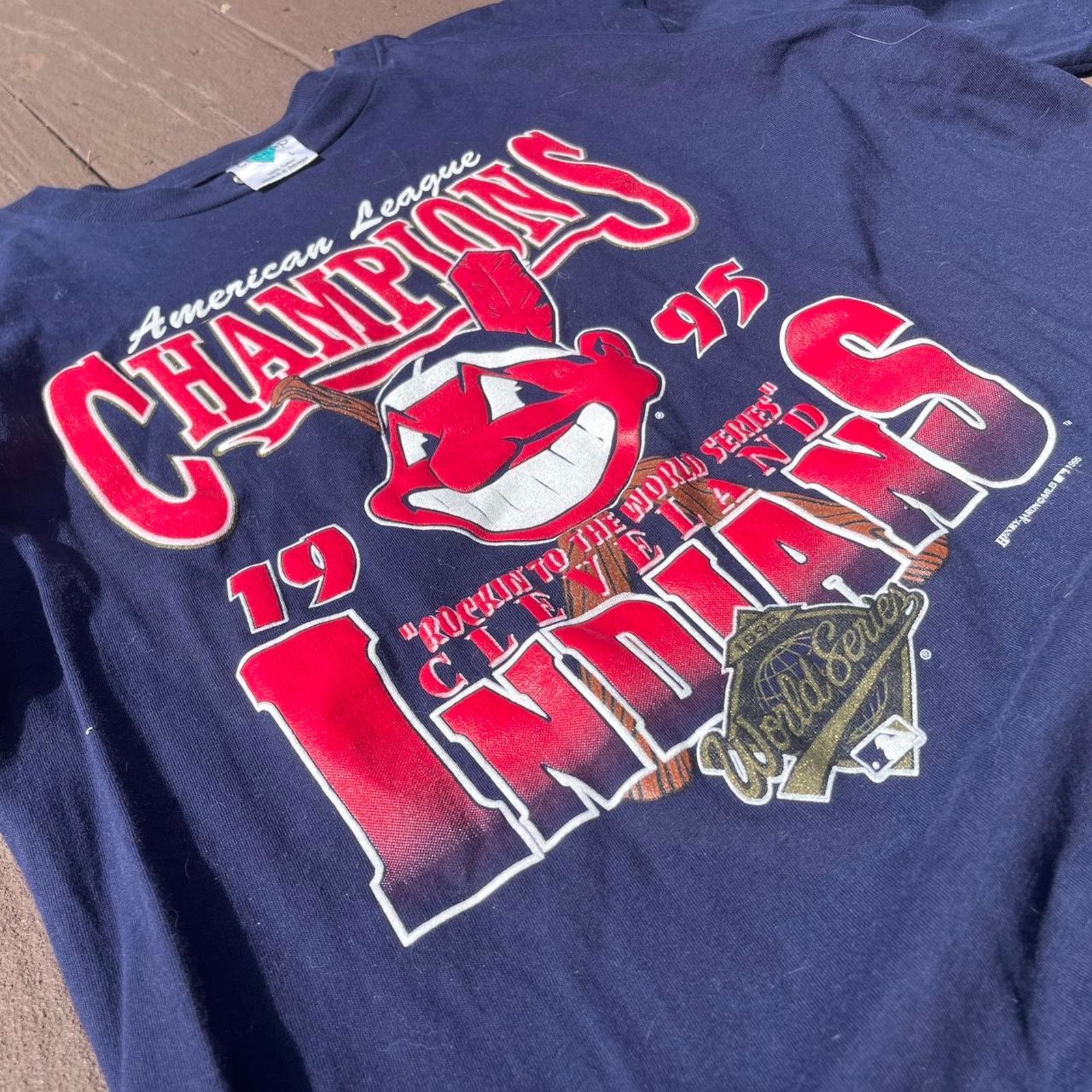 Starter 1995 Cleveland Indians World Series Champions Shirt Size US L / EU 52-54 / 3 - 3 Thumbnail