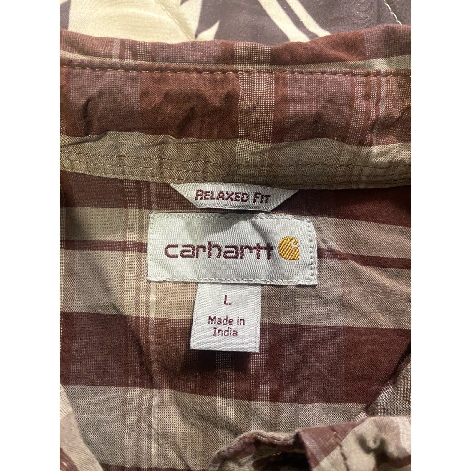 Carhartt Carhartt Shirt Button-Up Plaid 100% Cotton Men L Regular Multicolor Long Sleeve Button Closure Mens Size US L / EU 52-54 / 3 - 5 Thumbnail